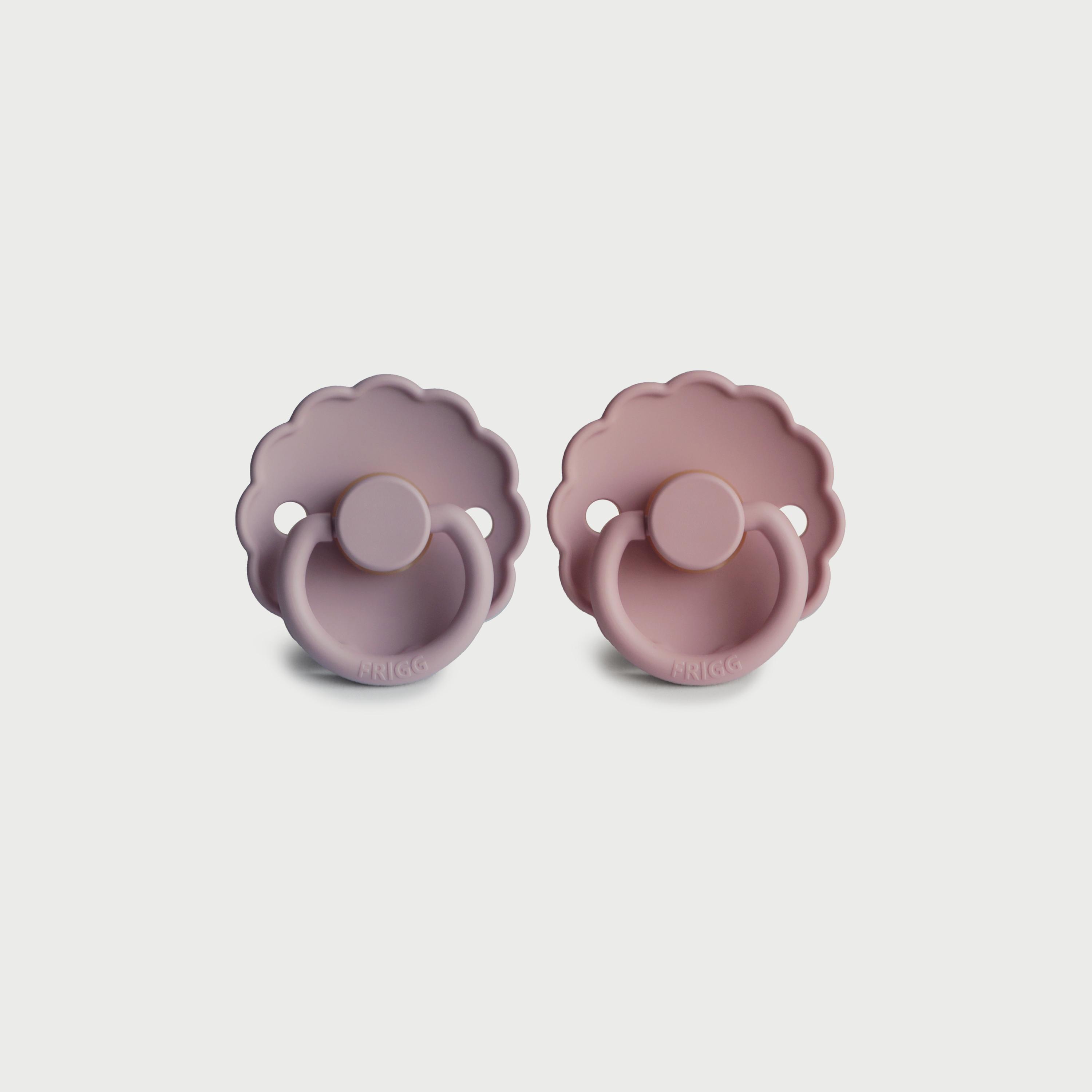Frigg Daisy Latex Baby Pacifier (0-6M), Pack Of 2, Baby Pink/Soft Lilac , Size 1-baby-feeding-pacifiers-image-1