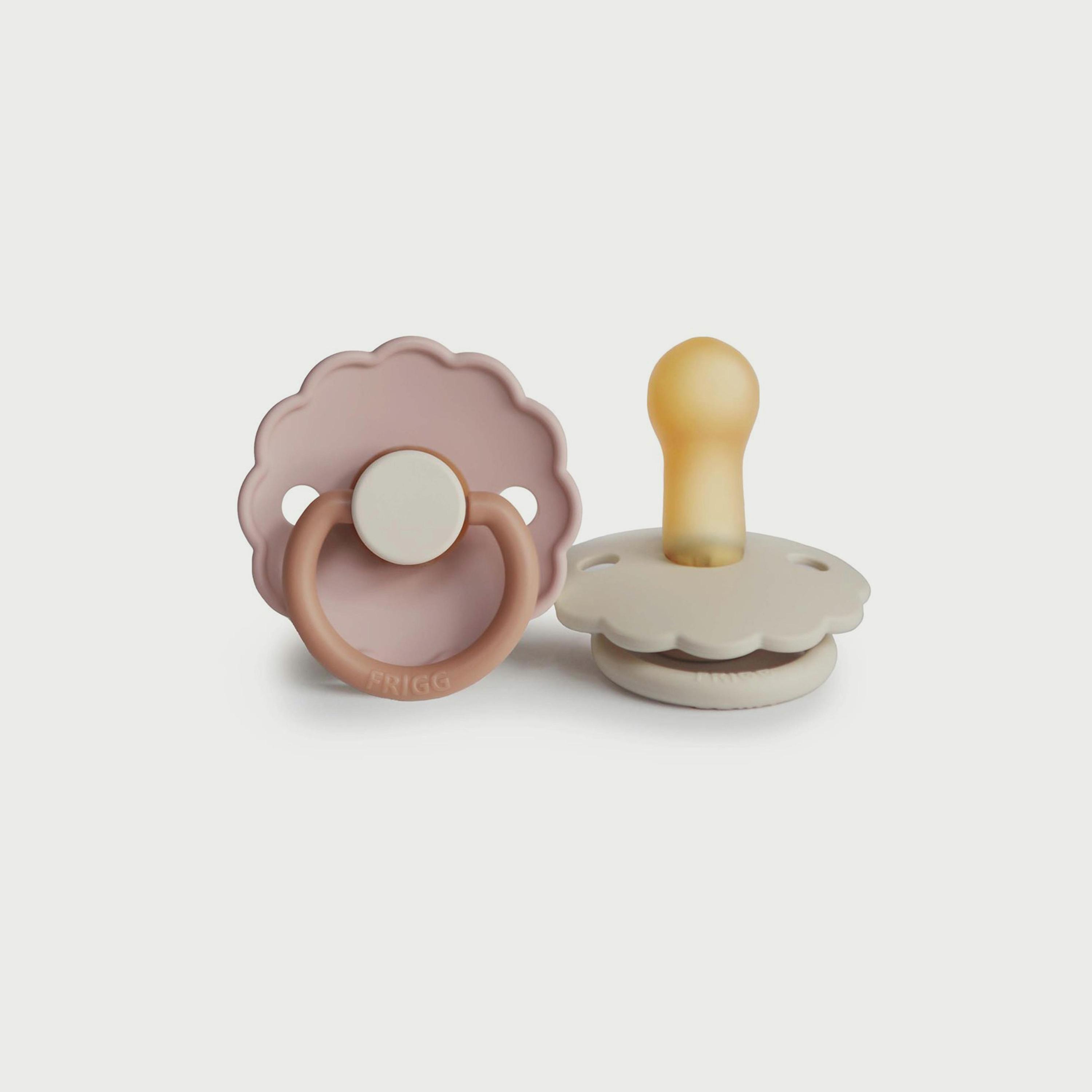 Frigg Daisy Latex Baby Pacifier (0-6M), Pack Of 2, Biscuit/Cream , Size 1-baby-feeding-pacifiers-image-1