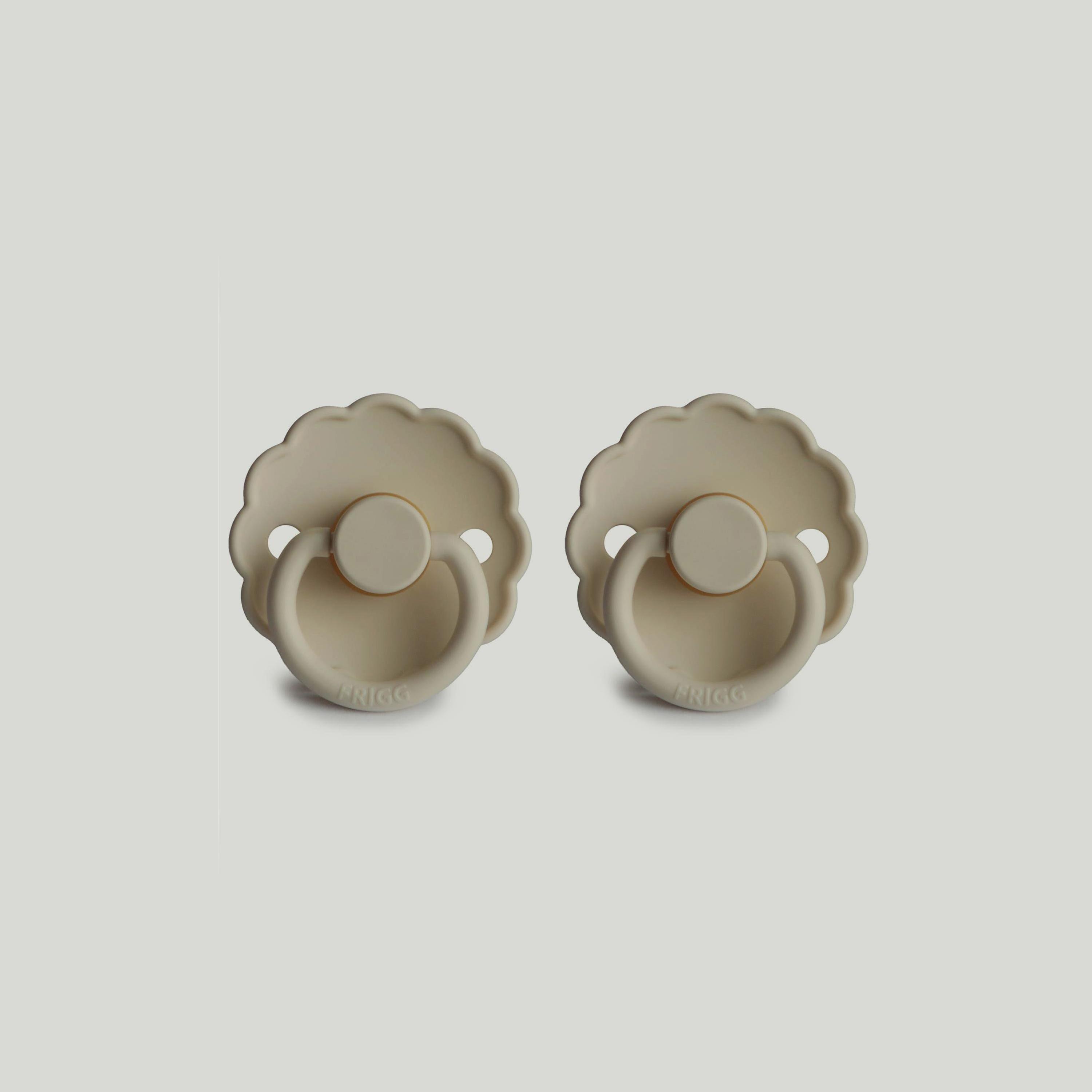 لهاية أطفال ديزي لاتكس من فريج (0-6 شهور)، عبوة من قطعتين، كريم، مقاس 1-baby-feeding-pacifiers-image-1