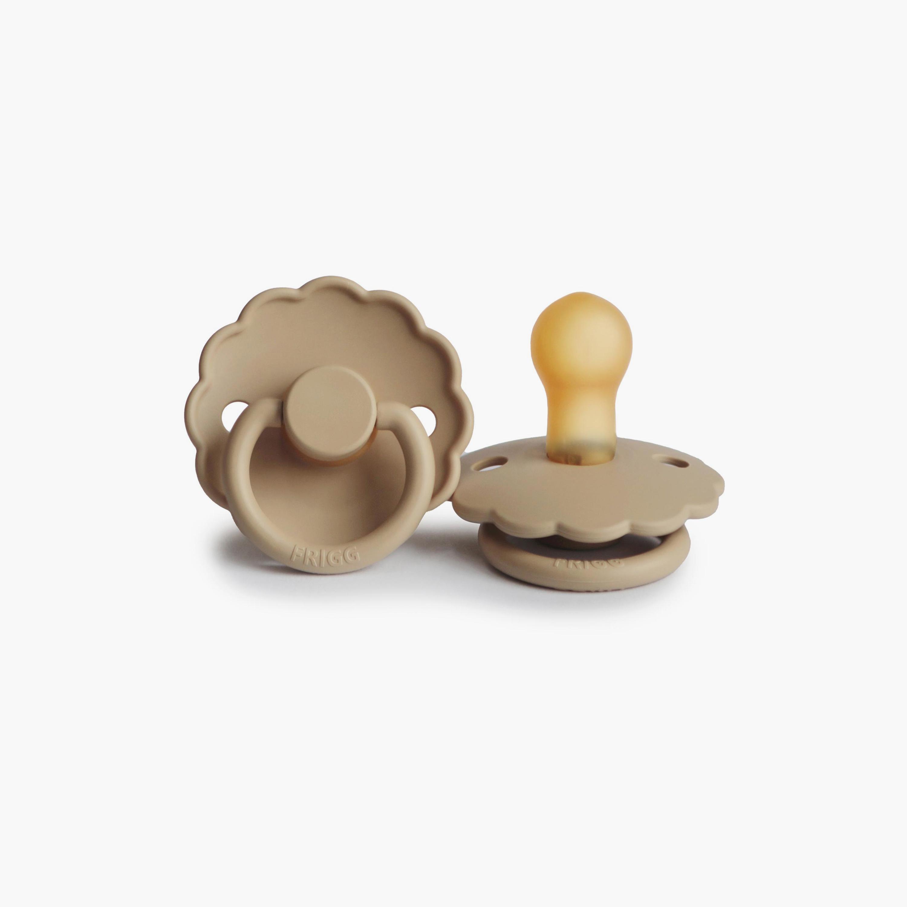 Frigg Daisy Latex Baby Pacifier (0-6M), Pack Of 2, Croissant , Size 1-baby-feeding-pacifiers-image-1