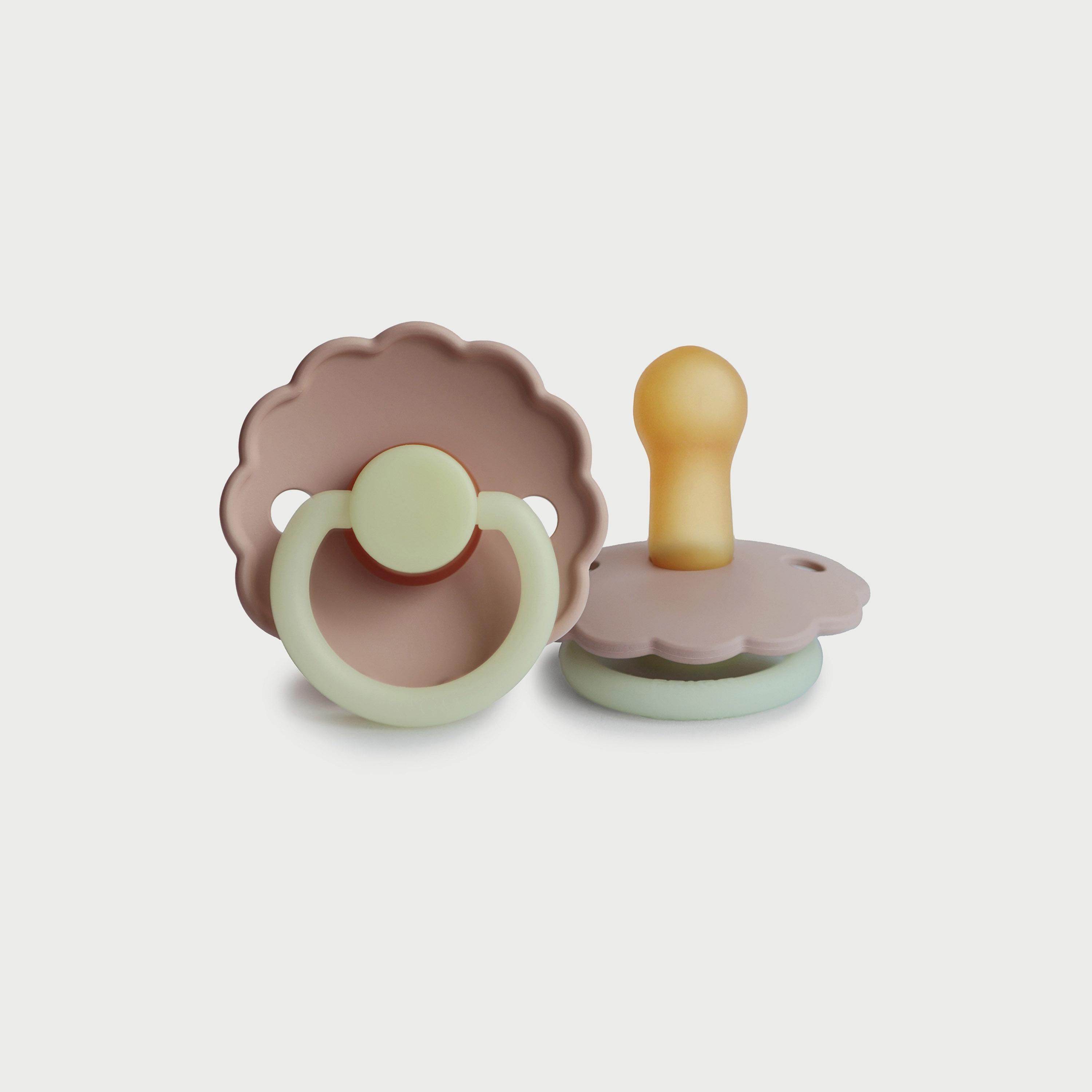 Frigg Daisy Latex Baby Pacifier (6-18M), Blush Night , Size 2-baby-feeding-pacifiers-image-1