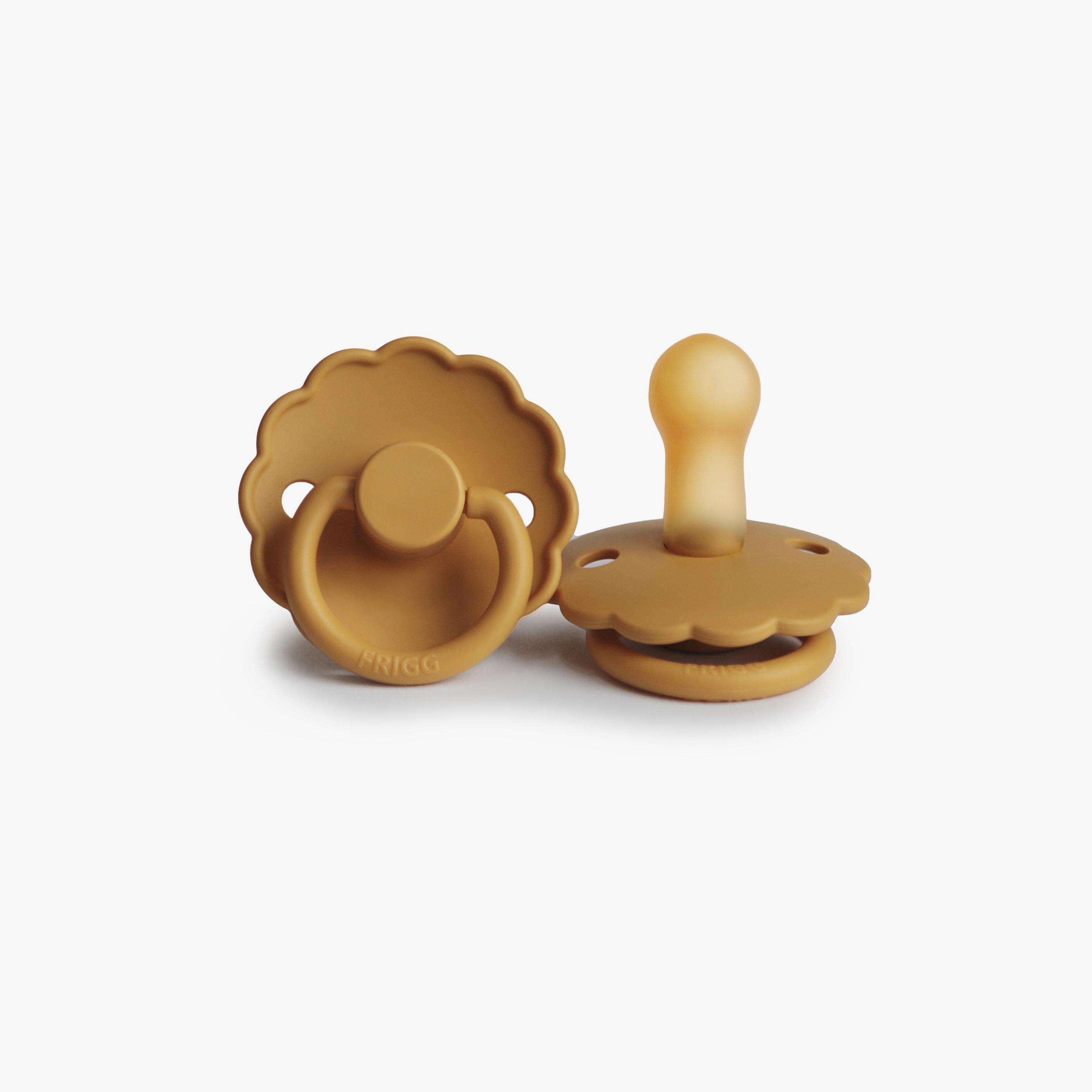 لهاية أطفال ديزي لاتكس من فريج (6-18 شهرًا)، ذهبي العسل، مقاس 2-baby-feeding-pacifiers-image-1