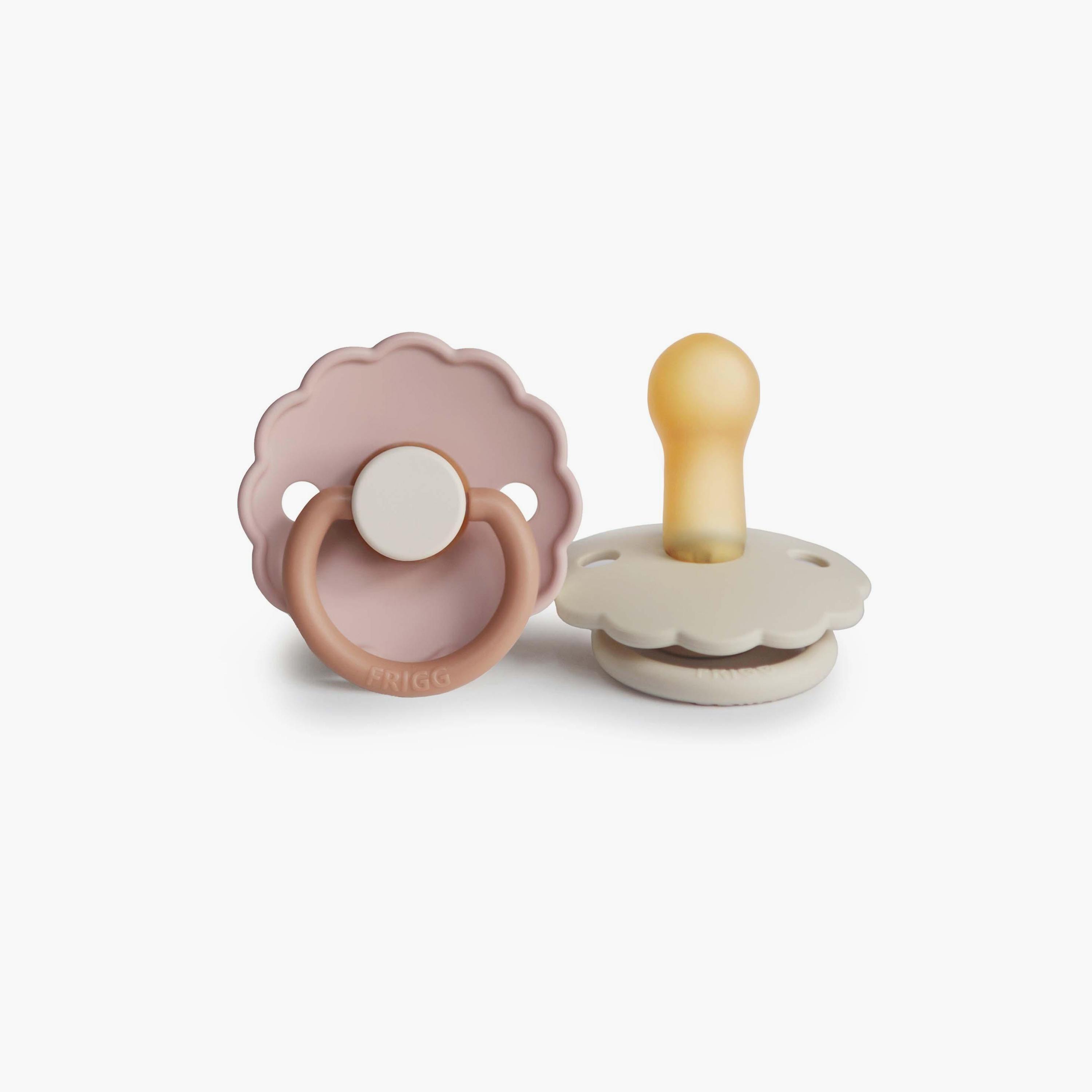 Frigg Daisy Latex Baby Pacifier (6-18M), Pack Of 2, Biscuit/Cream , Size 2-baby-feeding-pacifiers-image-1