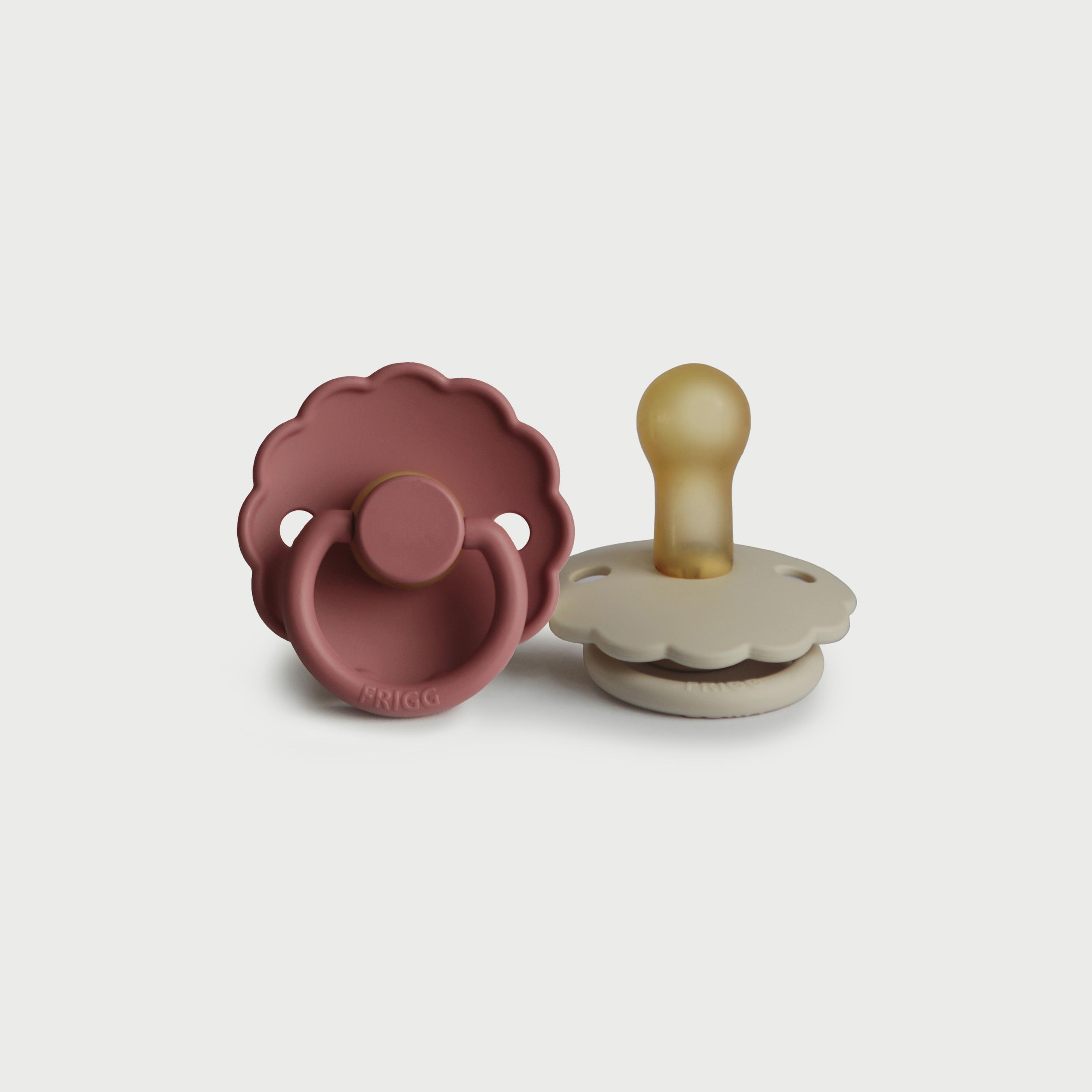 Frigg Daisy Latex Baby Pacifier (6-18M), Pack Of 2, Powder Blush/Cream , Size 2-baby-feeding-pacifiers-image-1