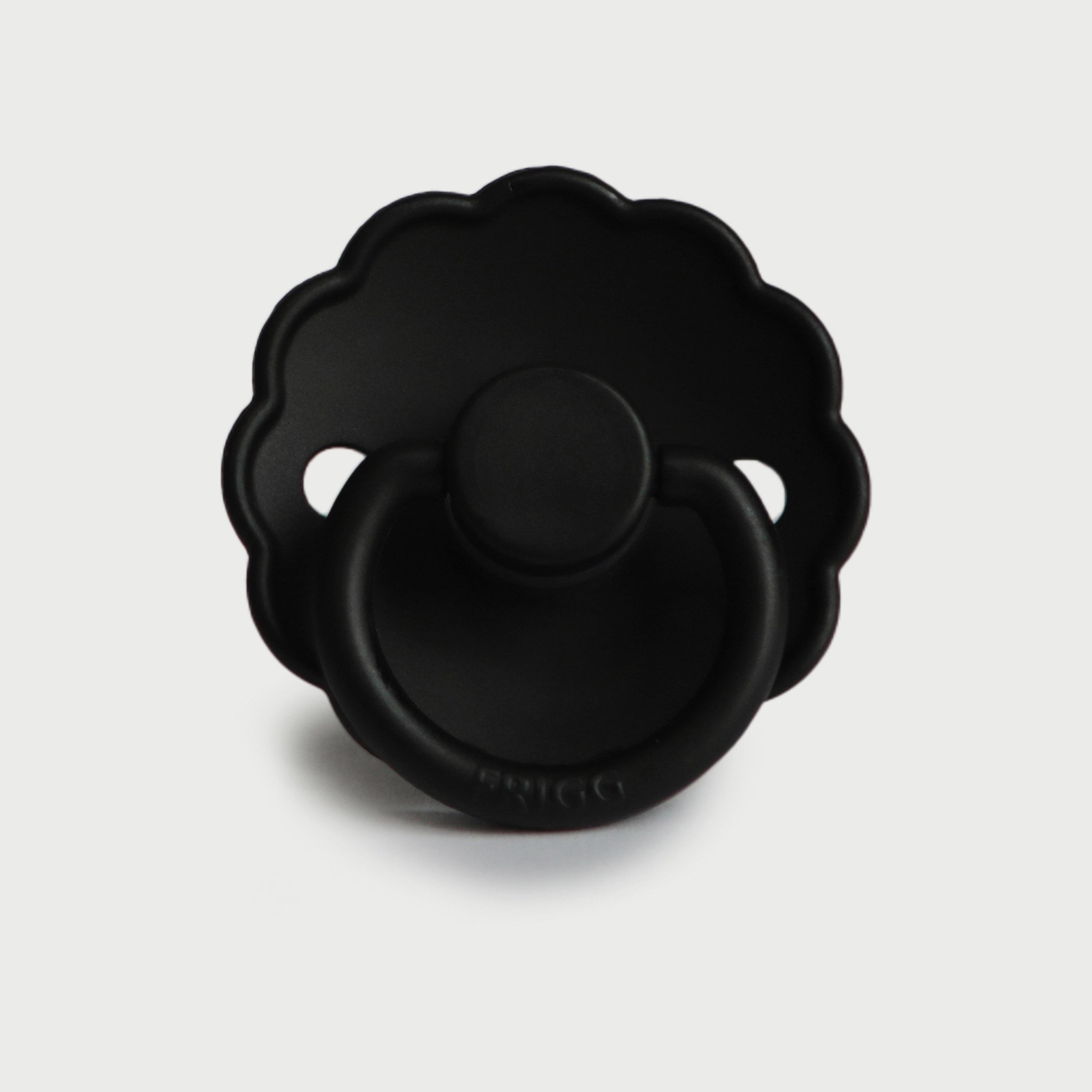 Frigg Daisy Silicone Baby Pacifier (0-6M), Jet Black , Size 1-baby-feeding-pacifiers-image-1