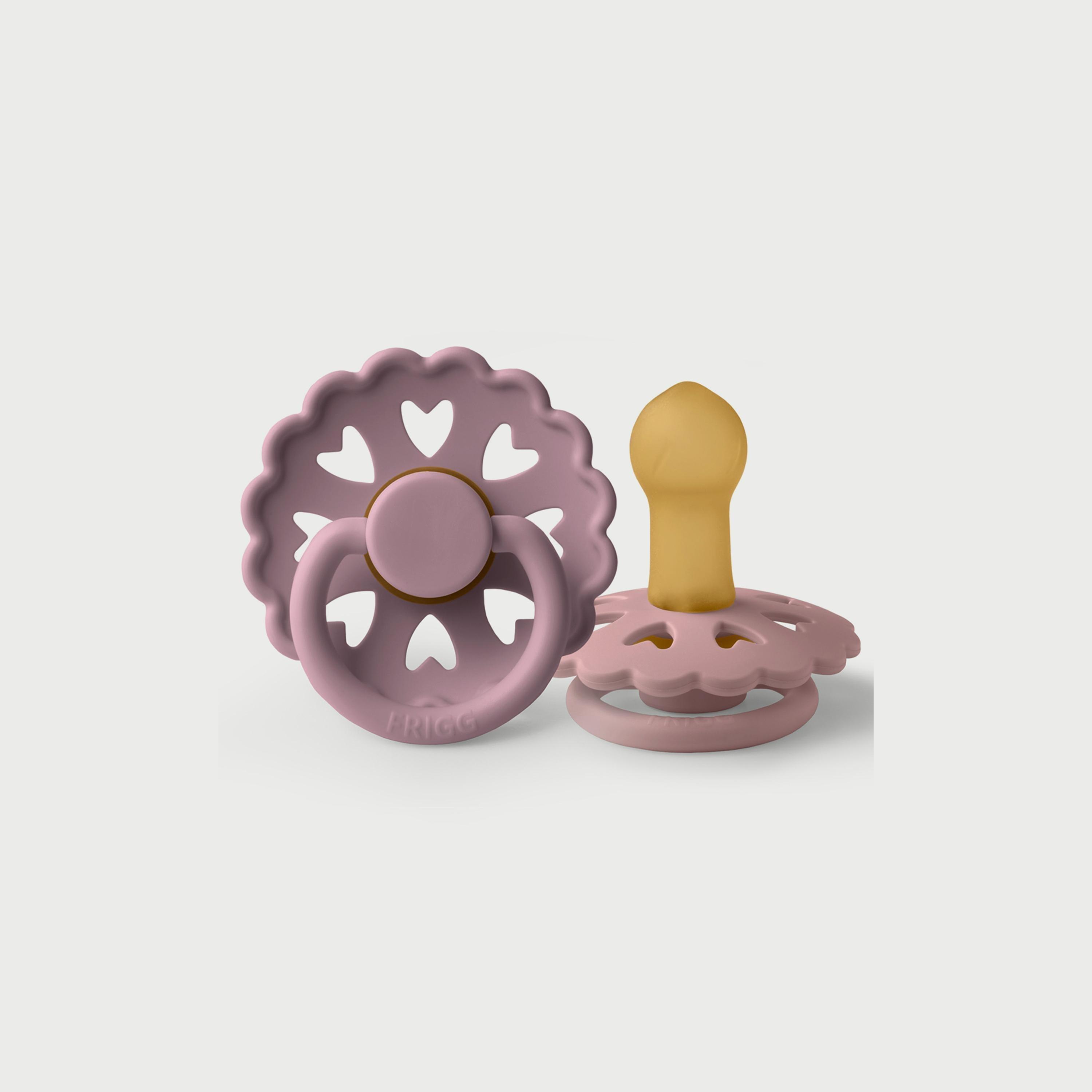 Frigg Fairytale Latex Baby Pacifier (6-18M), Pack Of 2, Twilight Mauve/Primrose , Size 2-baby-feeding-pacifiers-image-1