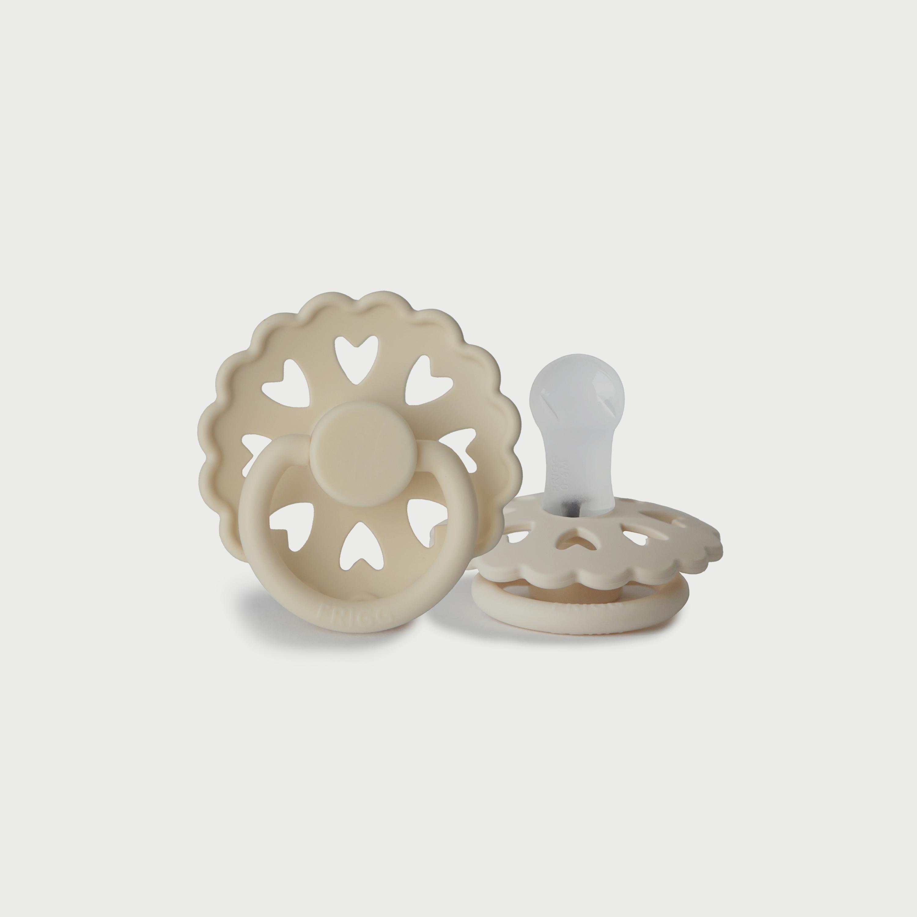لهاية أطفال فايري تيل سيليكون من فريج (0-6 شهور)، كريم، مقاس 1-baby-feeding-pacifiers-image-1
