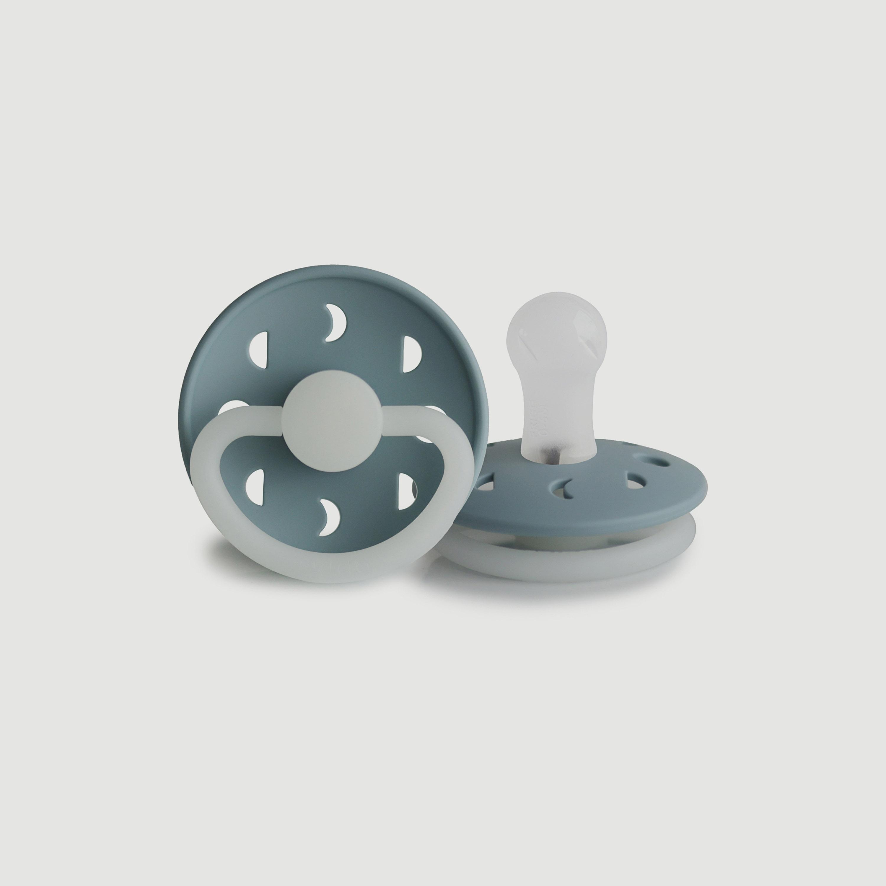 لهاية أطفال مون فيز سيليكون من فريج (0-6 شهور)، حجري أزرق ليلي، مقاس 1-baby-feeding-pacifiers-image-1