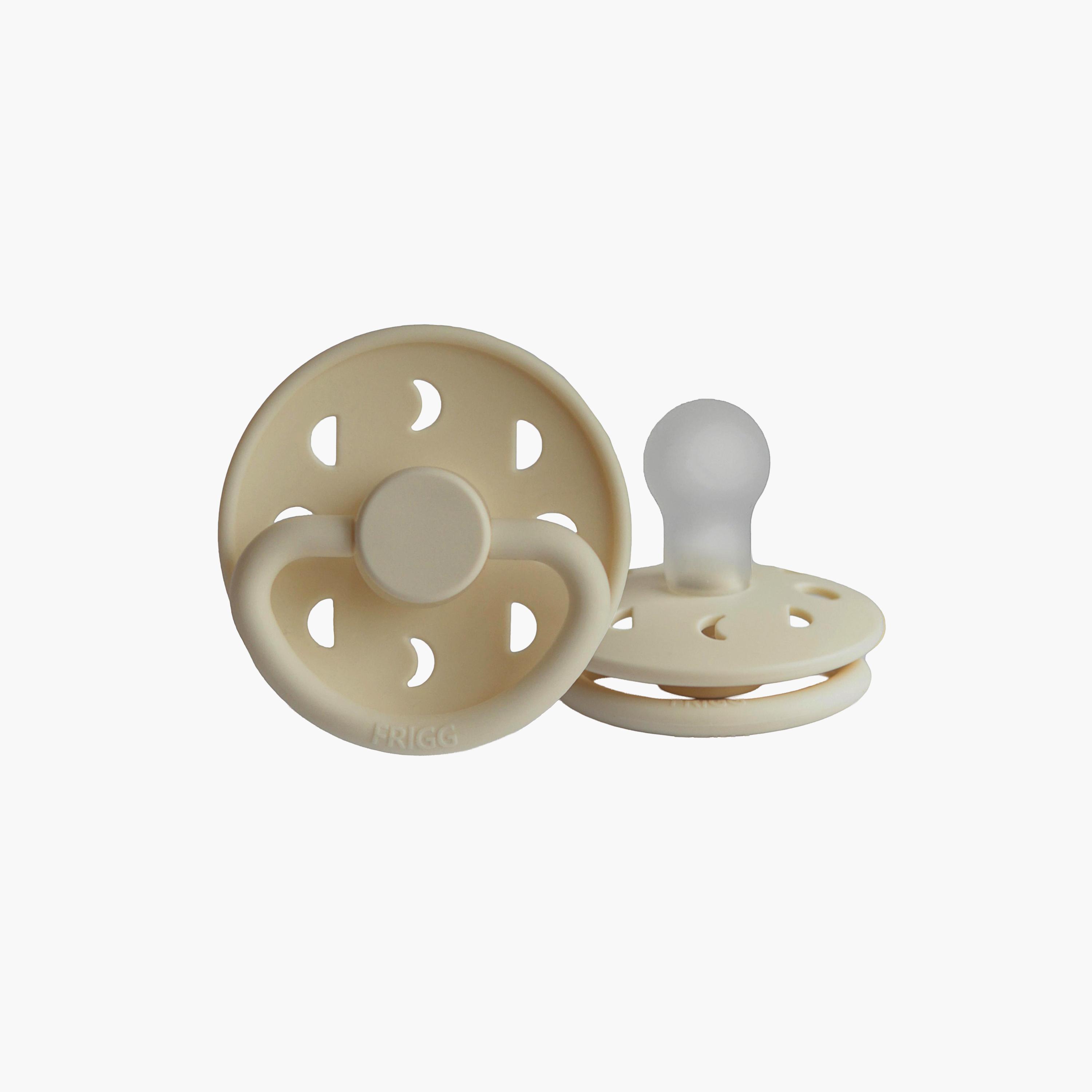 لهاية أطفال مون فيز سيليكون من فريج (0-6 شهور)، كريم، مقاس 1-baby-feeding-pacifiers-image-1