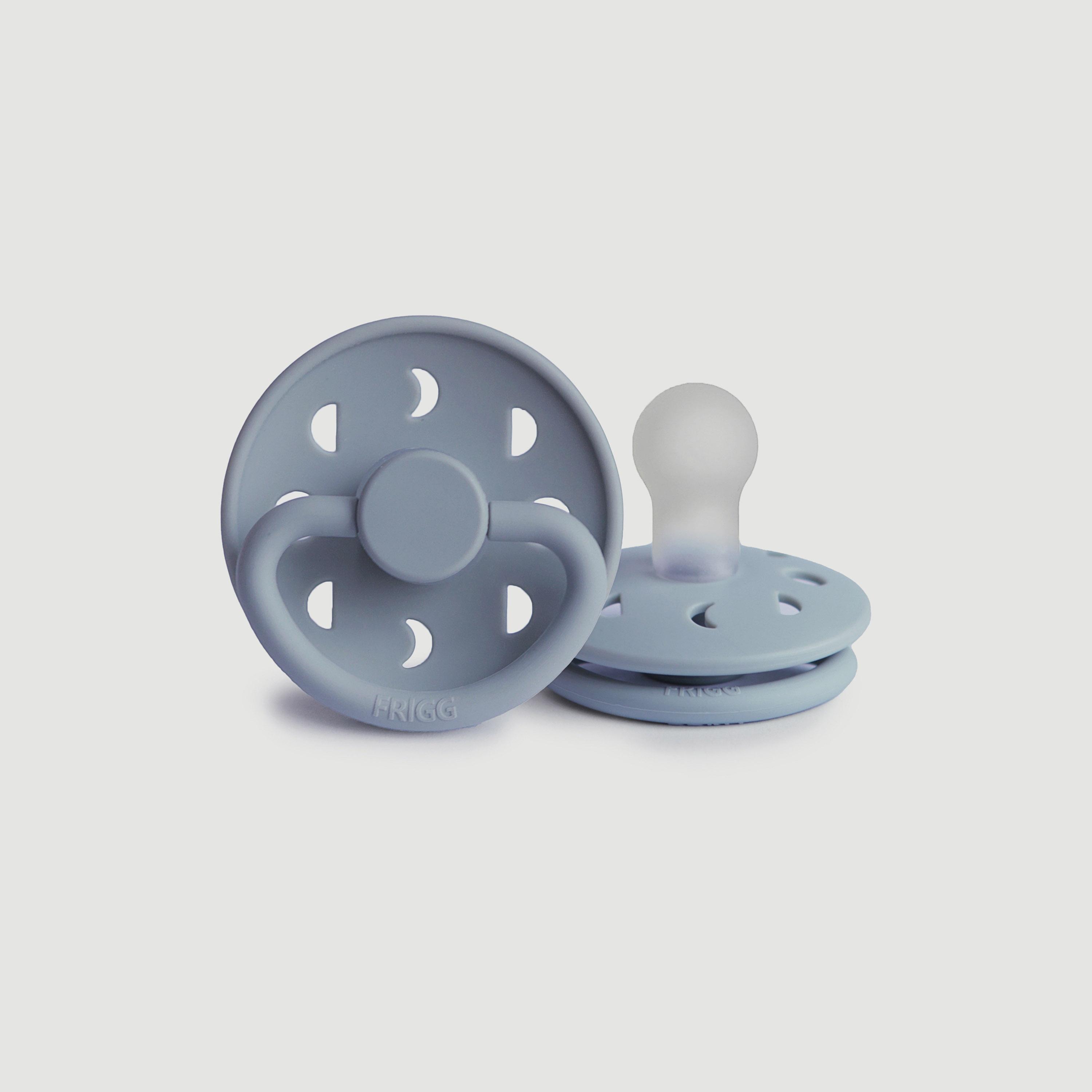 لهاية أطفال مون فيز سيليكون من فريج (0-6 شهور)، بودرة أزرق، مقاس 1-baby-feeding-pacifiers-image-1