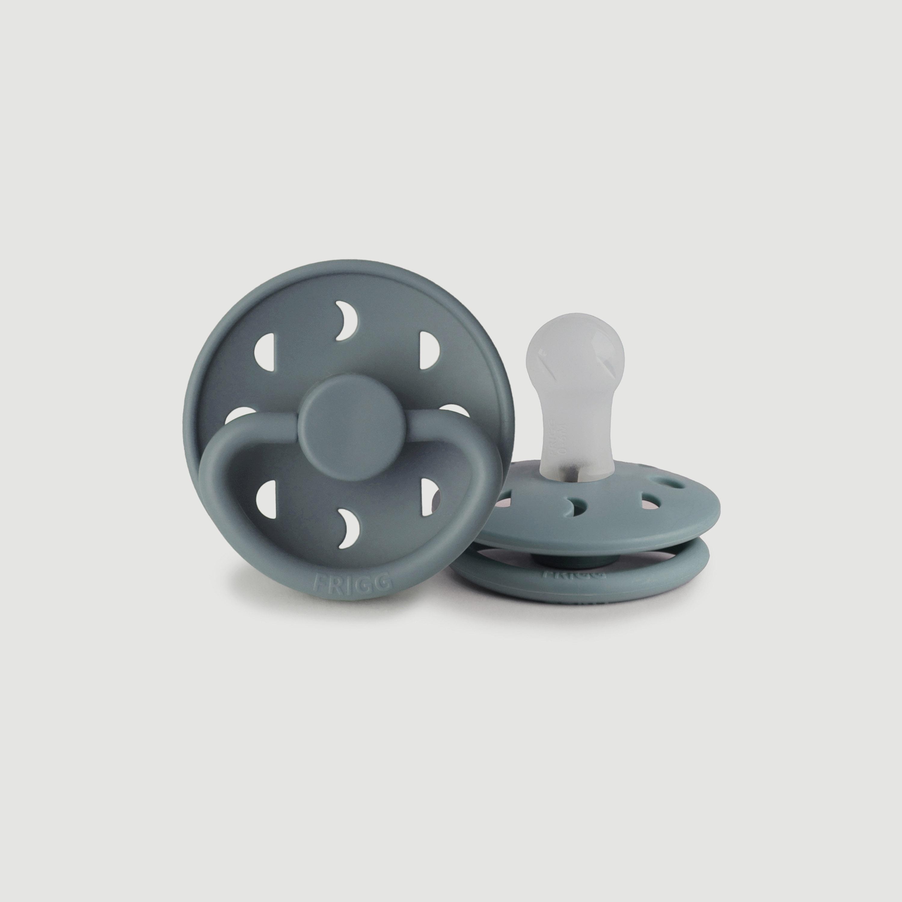 لهاية أطفال مون فيز سيليكون من فريج (0-6 شهور)، حجري أزرق، مقاس 1-baby-feeding-pacifiers-image-1