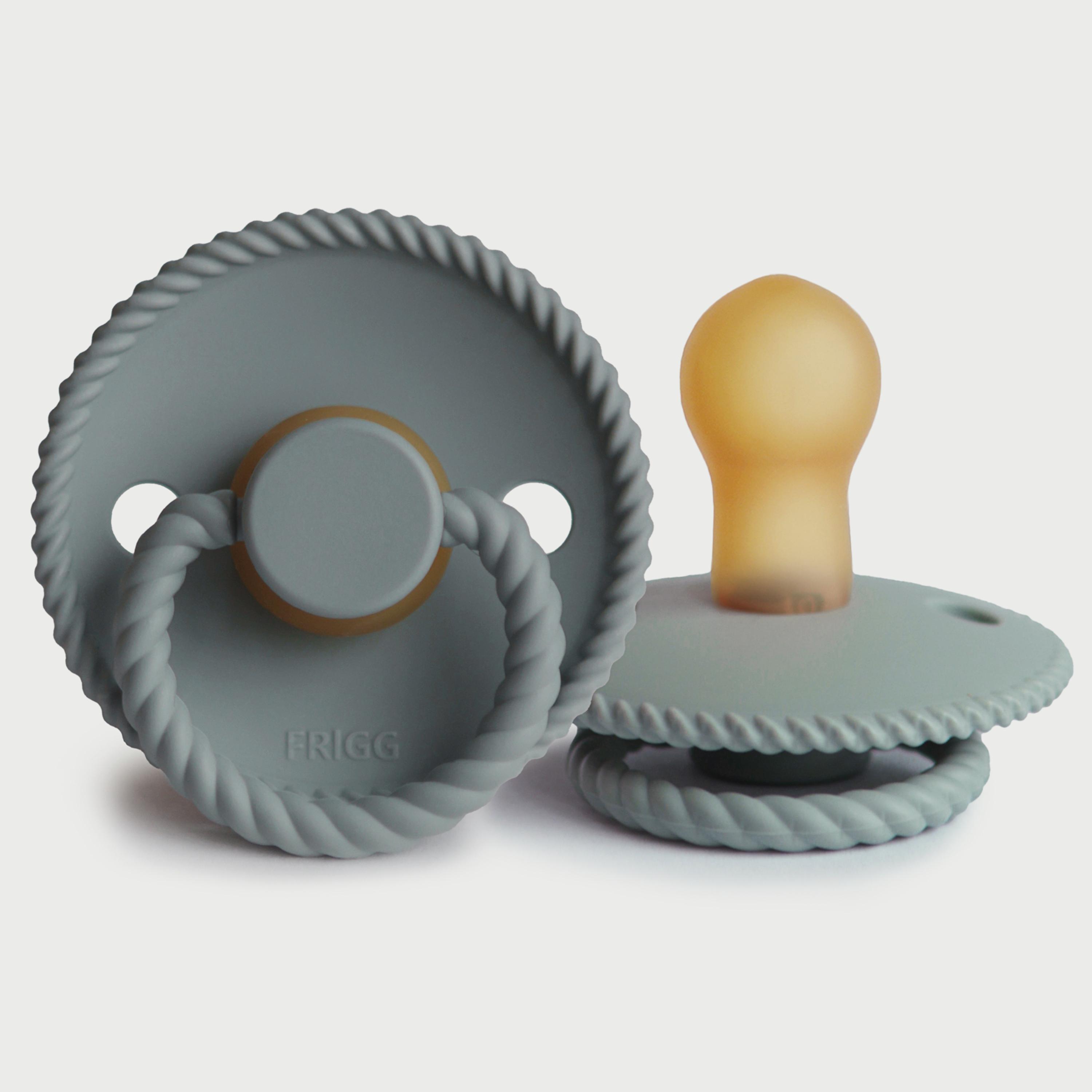 Frigg Rope Latex Baby Pacifier (0-6M), French Gray , Size 1-baby-feeding-pacifiers-image-1