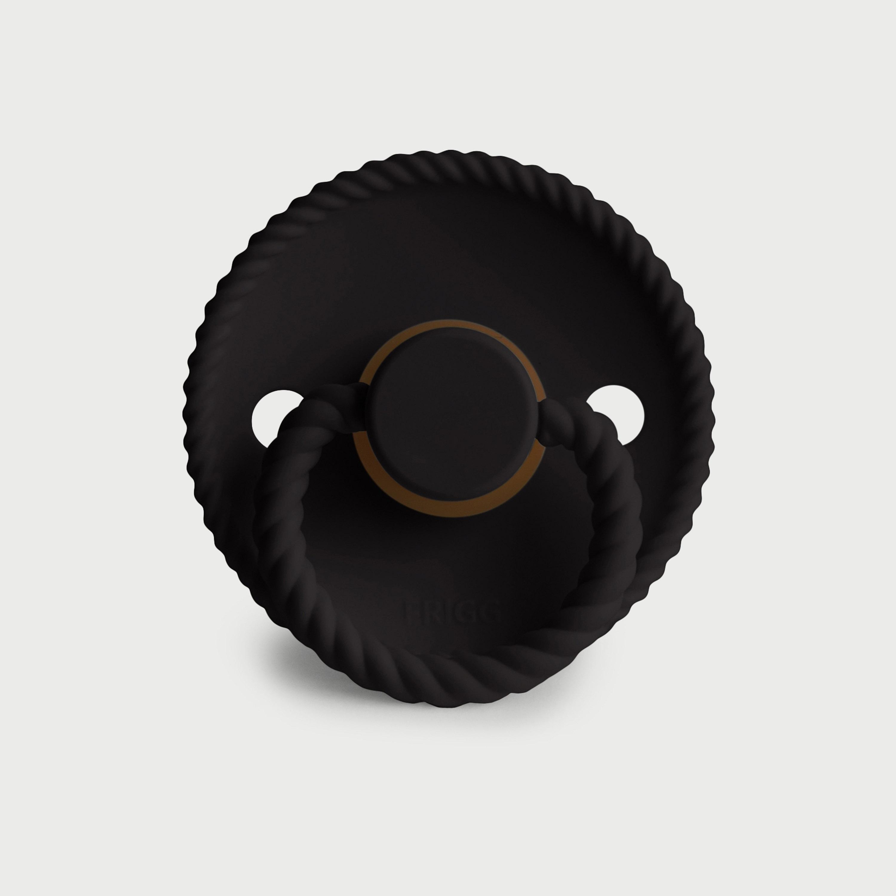 Frigg Rope Latex Baby Pacifier (0-6M), Jet Black , Size 1-baby-feeding-pacifiers-image-1