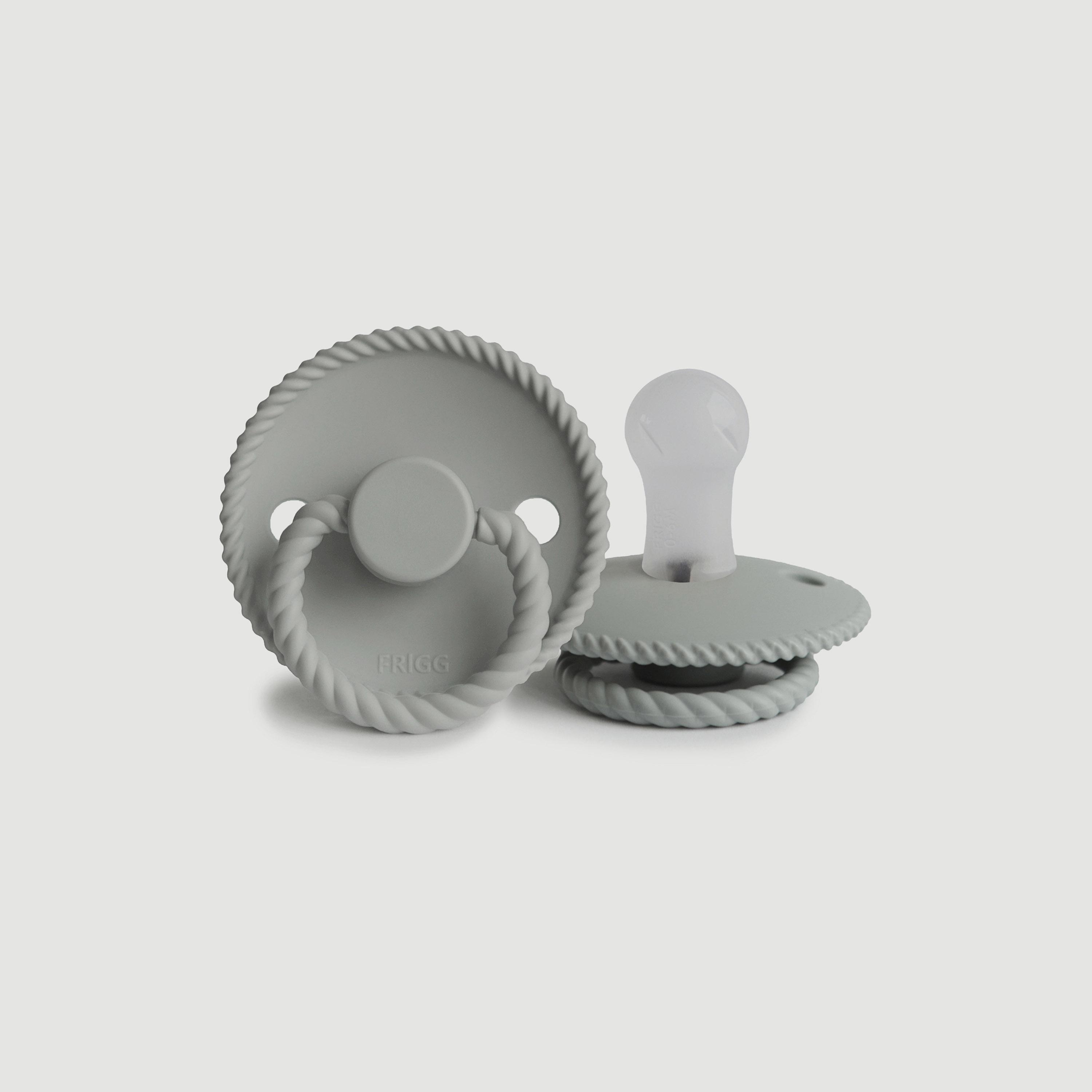 Frigg Rope Silicone Baby Pacifier (0-6M), Silver Gray , Size 1-baby-feeding-pacifiers-image-1