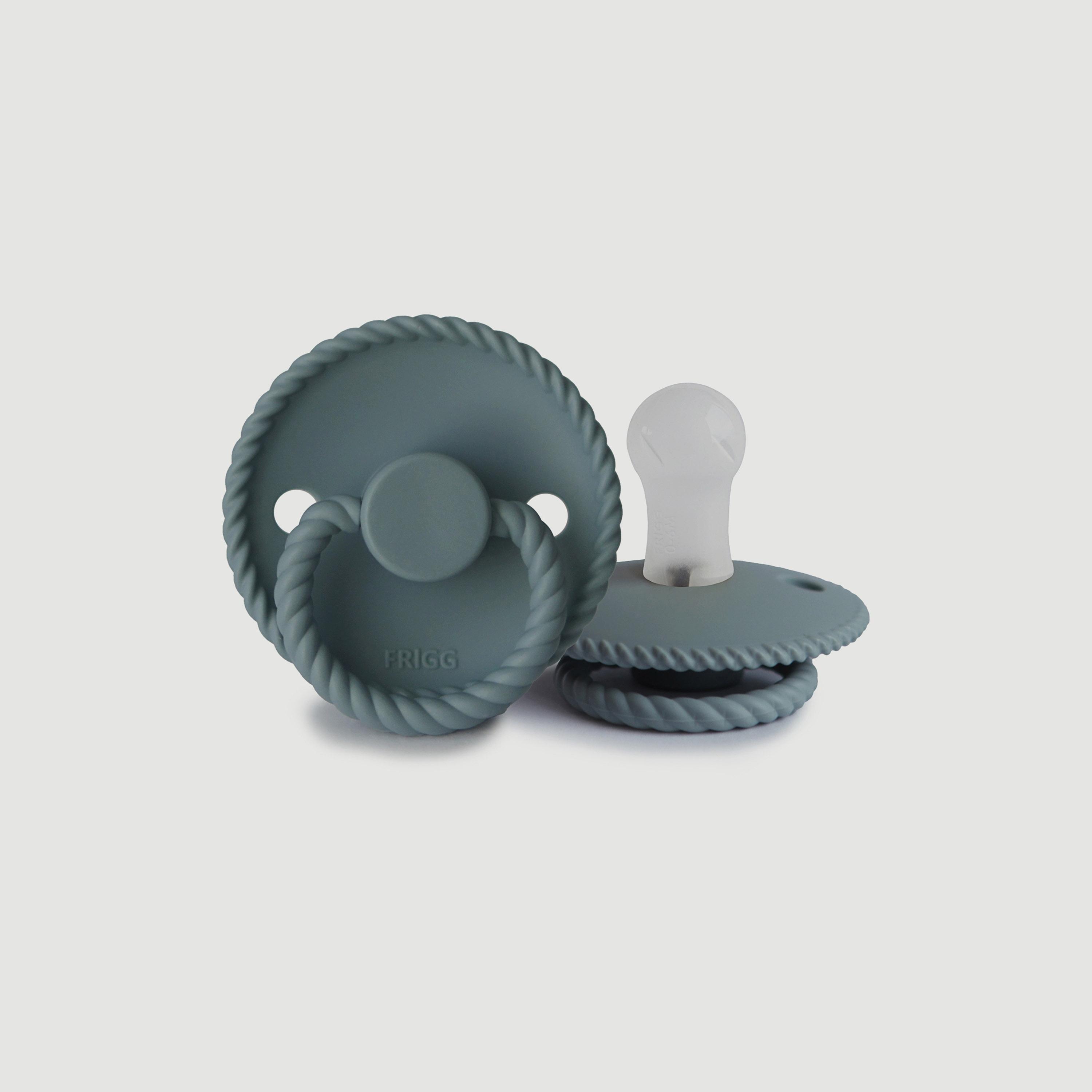 Frigg Rope Silicone Baby Pacifier (0-6M), Stone Blue , Size 1-baby-feeding-pacifiers-image-1