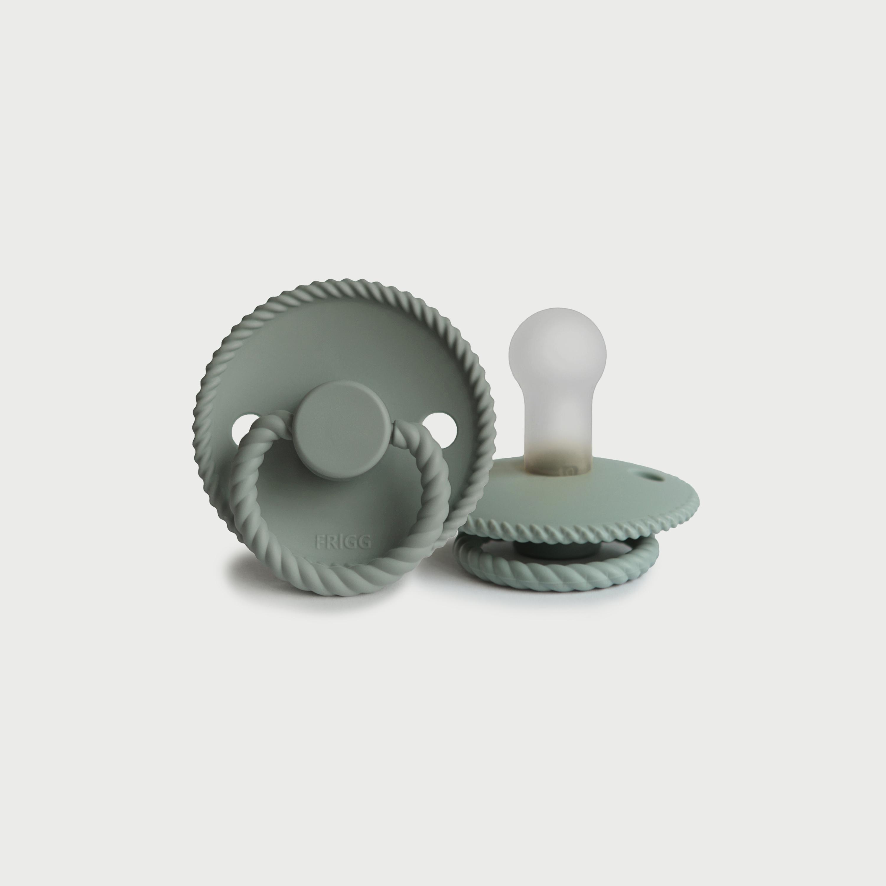 Frigg Rope Silicone Baby Pacifier (6-18M), Sage , Size 2-baby-feeding-pacifiers-image-1