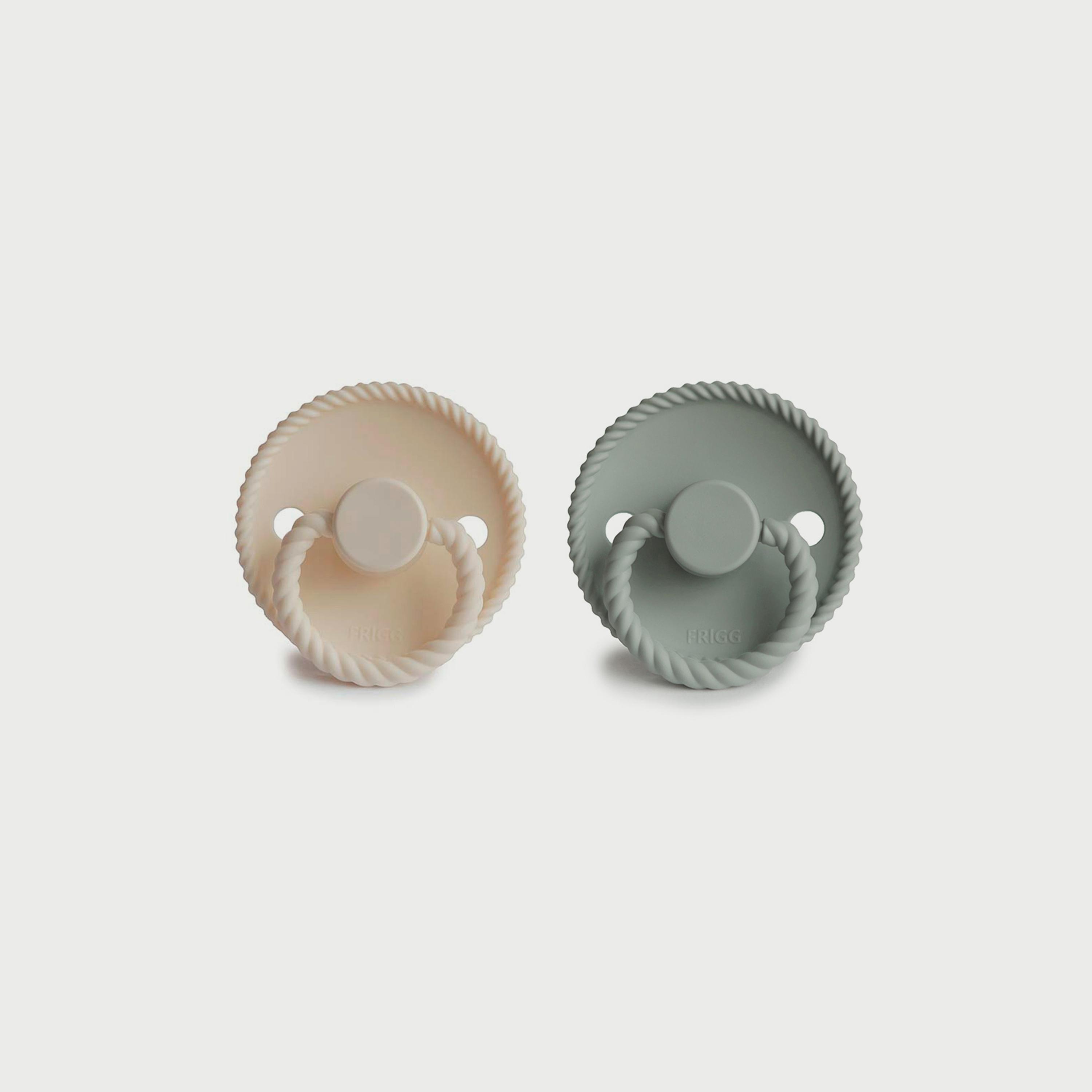 Frigg Rope Silicone Baby Pacifier (6-18M), Pack Of 2, Cream/Sage , Size 2-baby-feeding-pacifiers-image-2