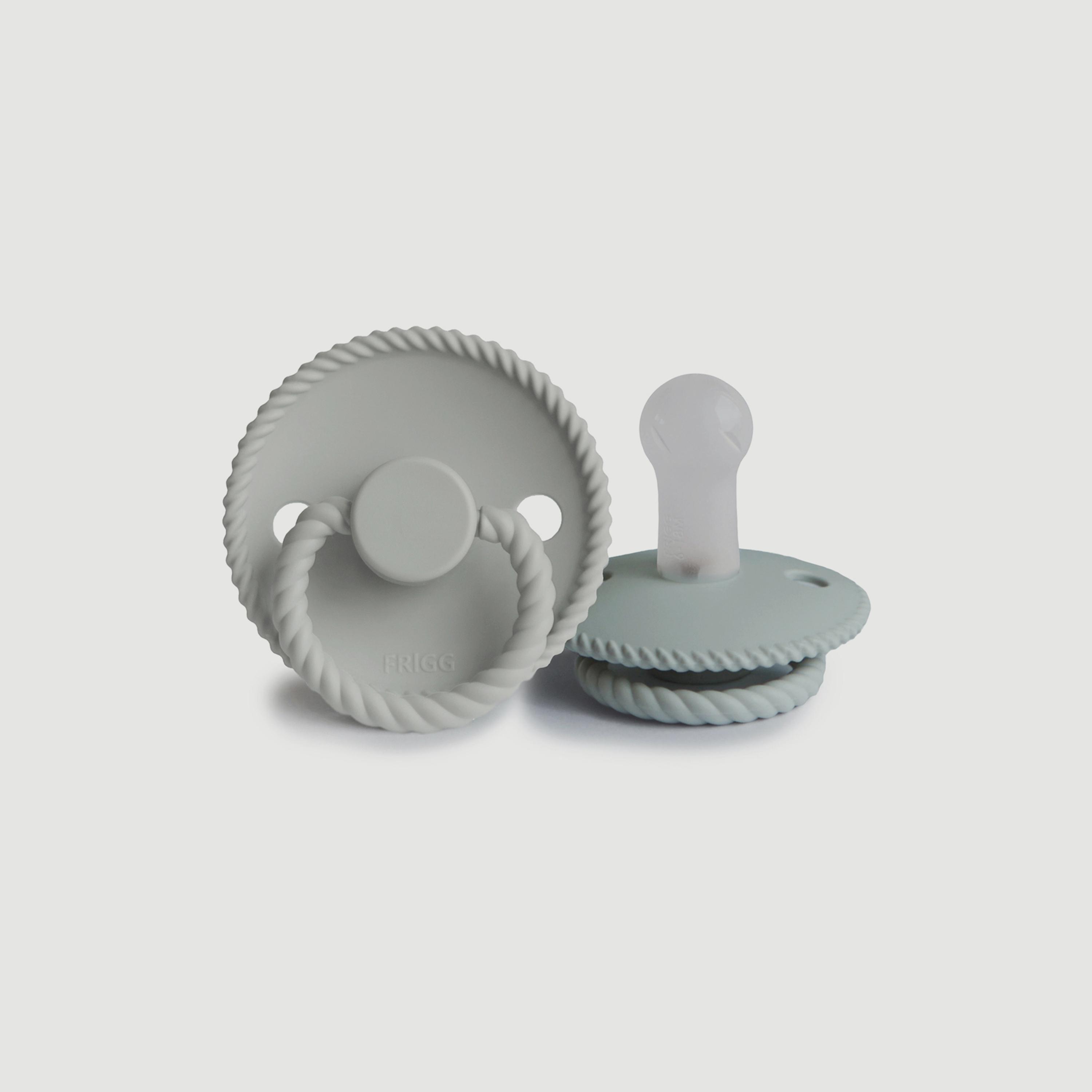 Pacifier With Rag Buy Frigg Rope Silicone Baby Pacifier (6-18M), Pack Of 2, French Gray ...
