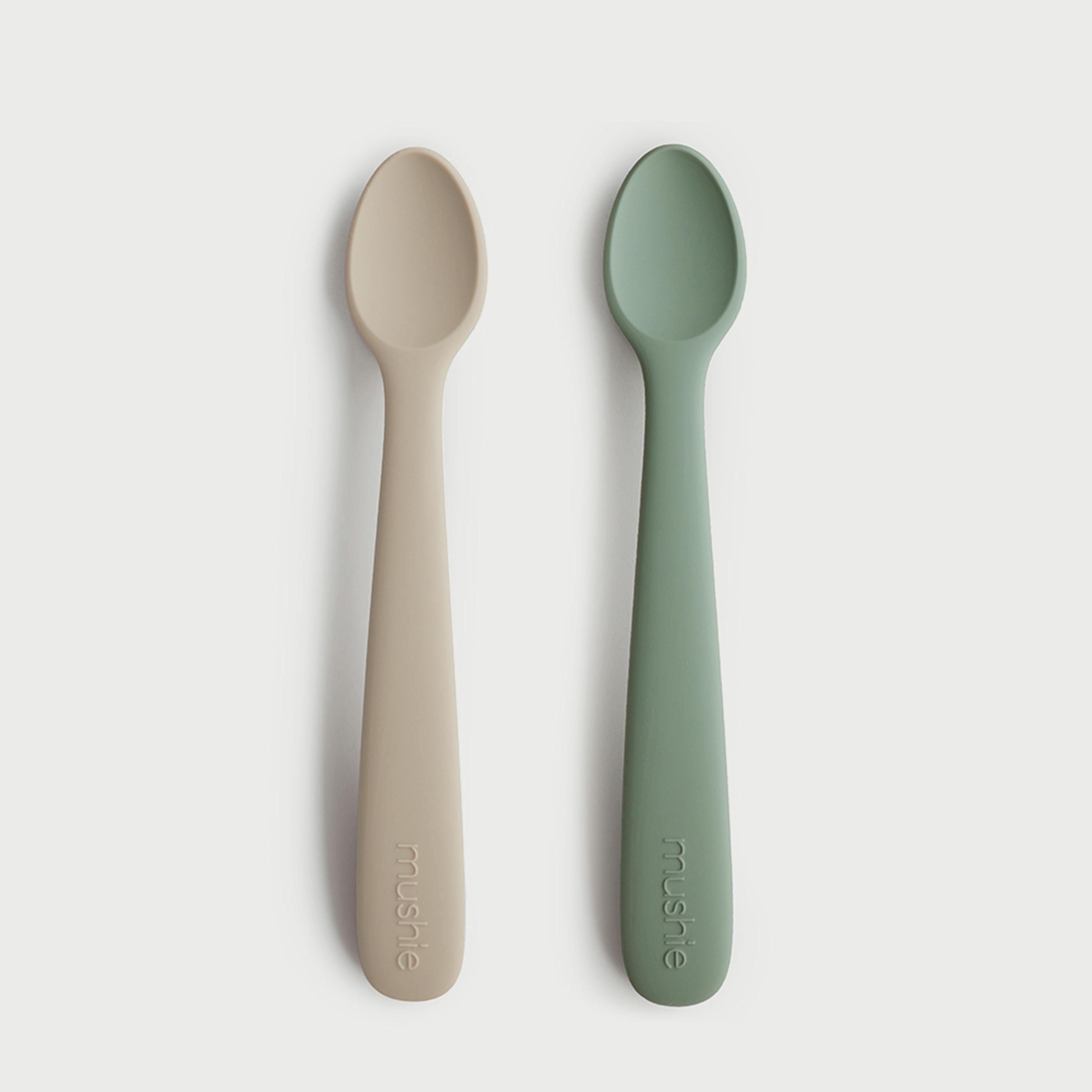 Mushie Baby Spoon Blue/Shifting Sand-baby-feeding-mealtimeessentials-image-1