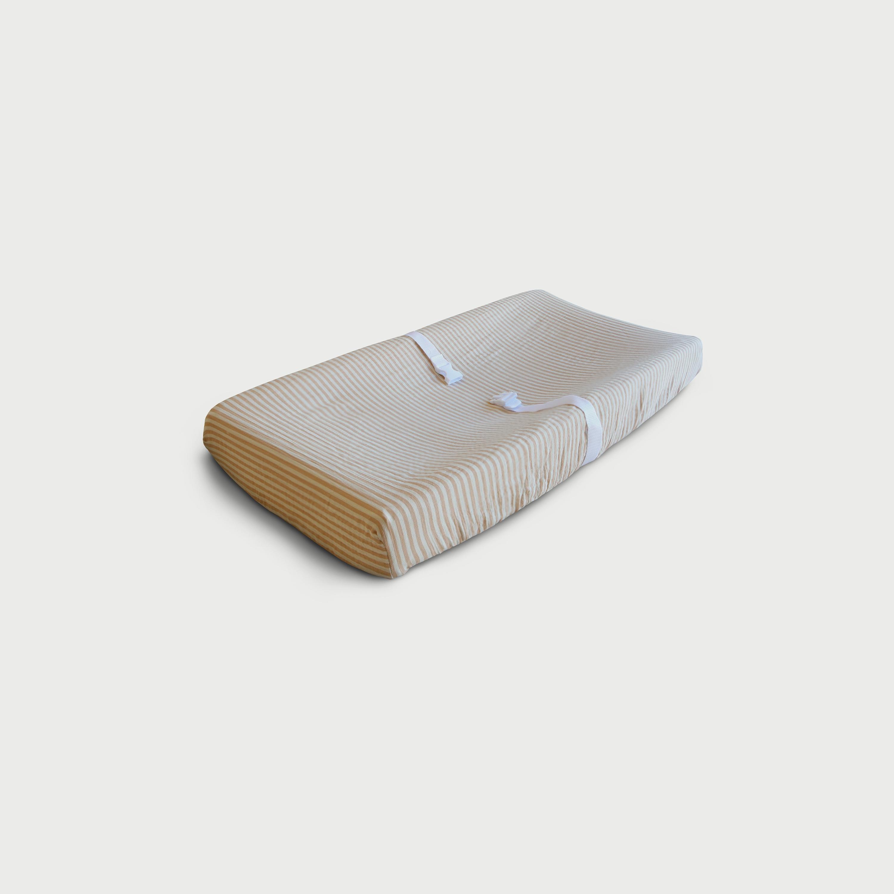 Mushie Changing Pad Cover Natural Stripe-baby-diapering-changingmats-image-1