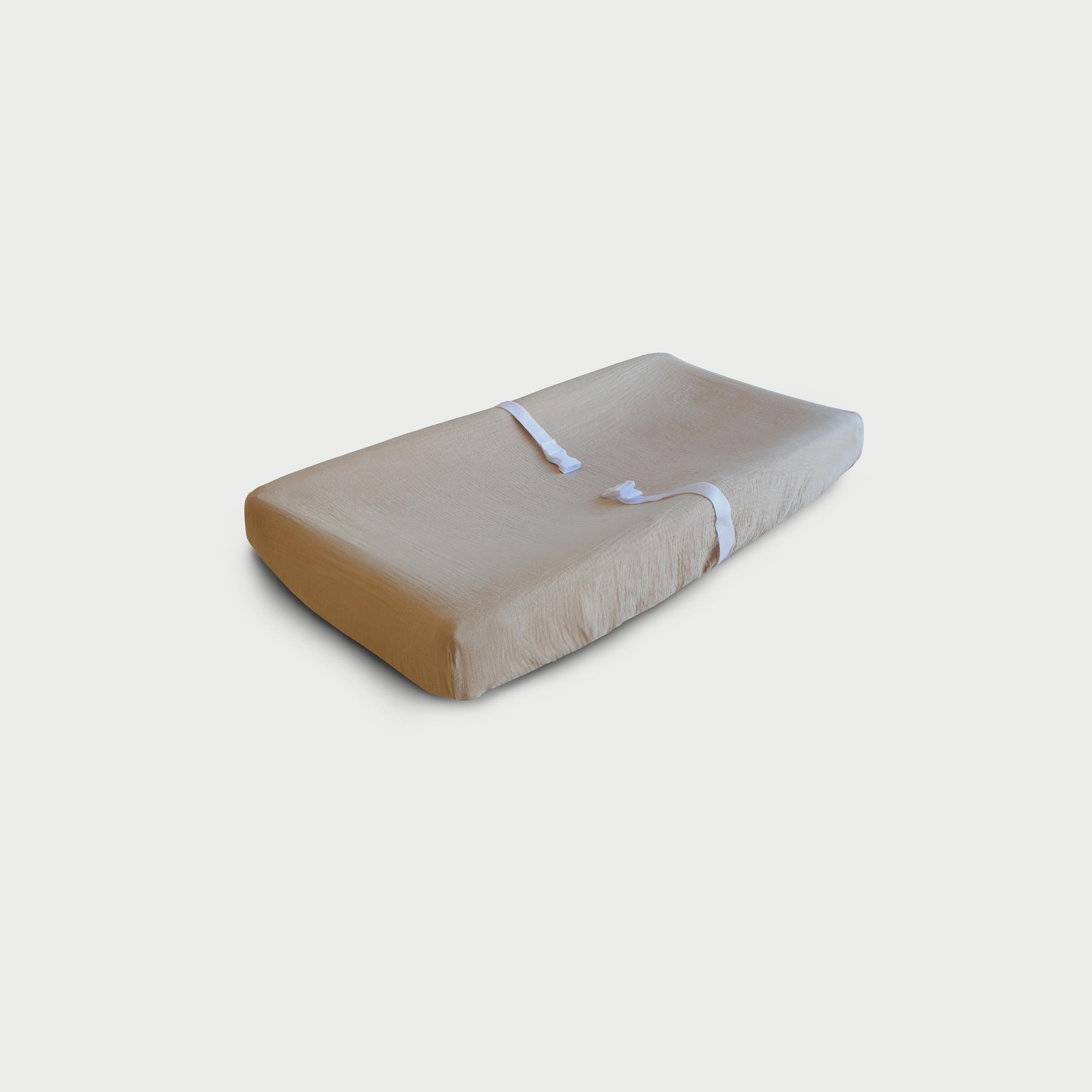 Mushie Changing Pad Cover Pale Taupe-baby-diapering-changingmats-image-1