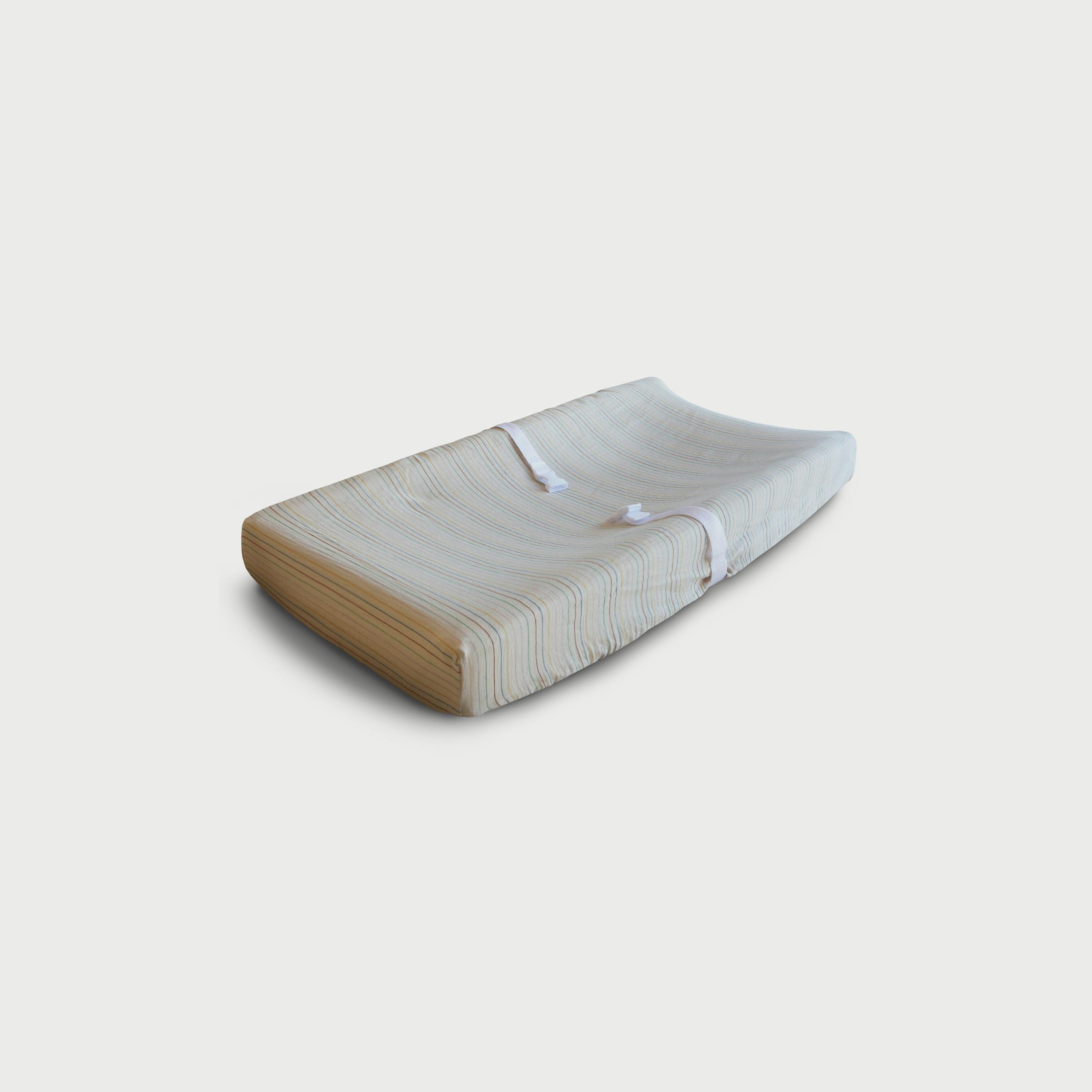 Mushie Changing Pad Cover Retro Stripes-baby-diapering-changingmats-image-1