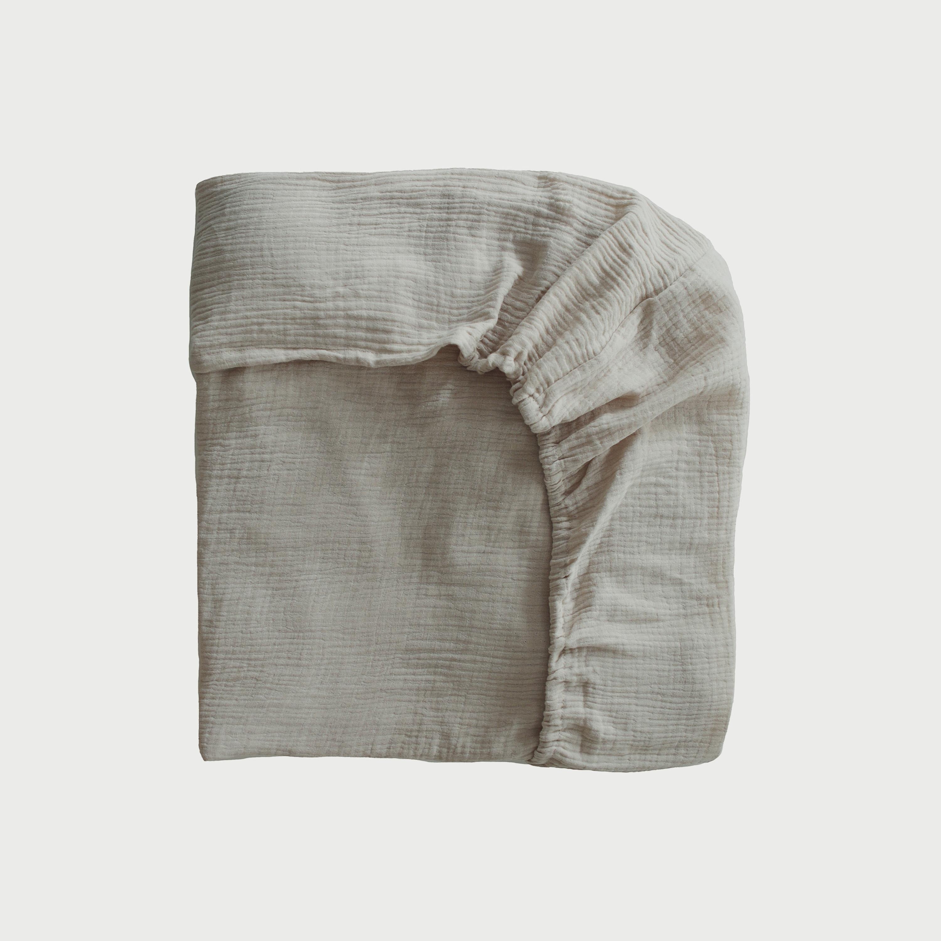 Mushie Crib Sheet Medium Fog-baby-nursery-babybedding-image-2