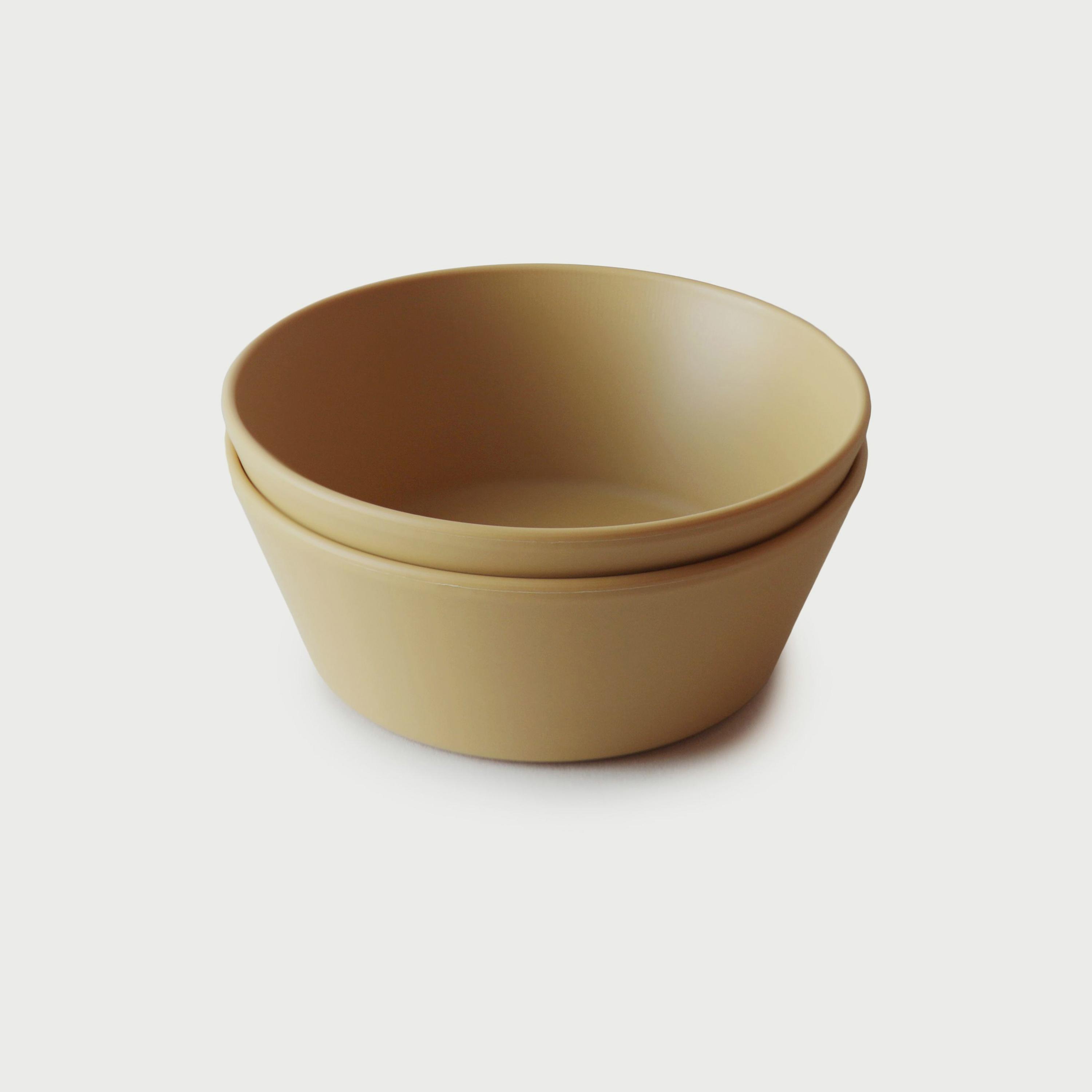 Mushie Dinner Bowl Round Mustard-baby-feeding-mealtimeessentials-image-1