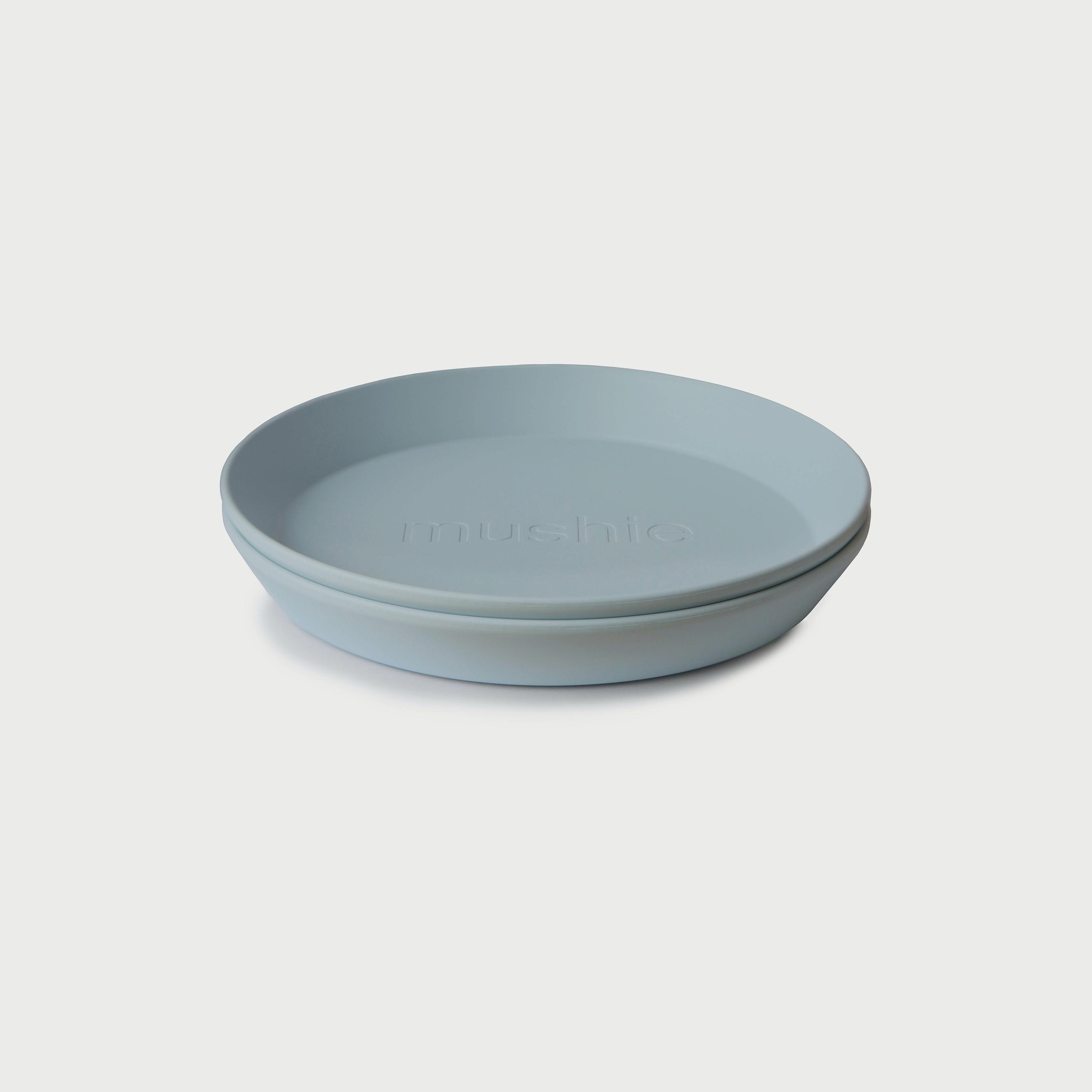 Mushie Dinner Plate Round Powder Blue-baby-feeding-mealtimeessentials-image-1