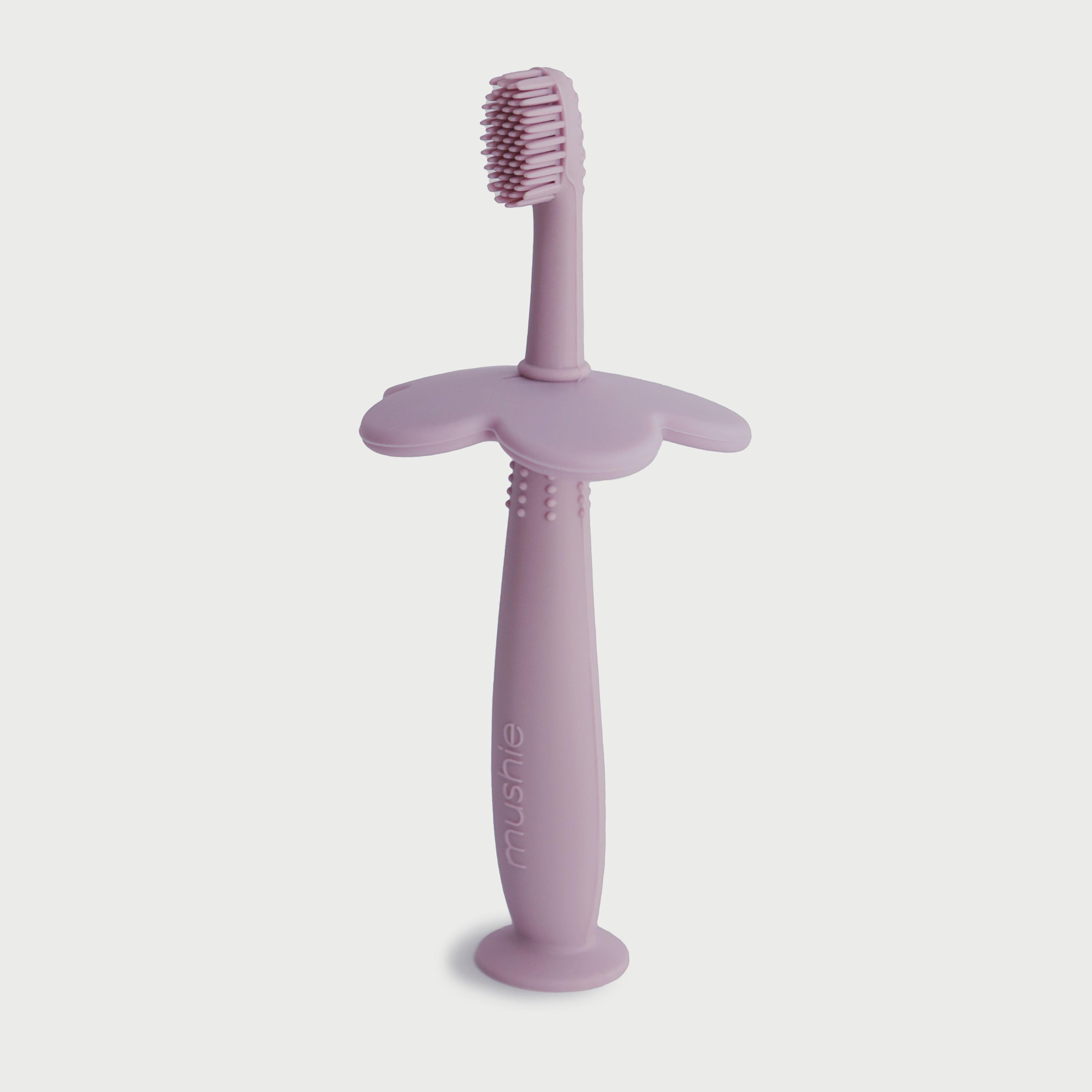 Mushie Flower Training Toothbrush Soft Lilac-baby-bathandcare-oralcare-image-1
