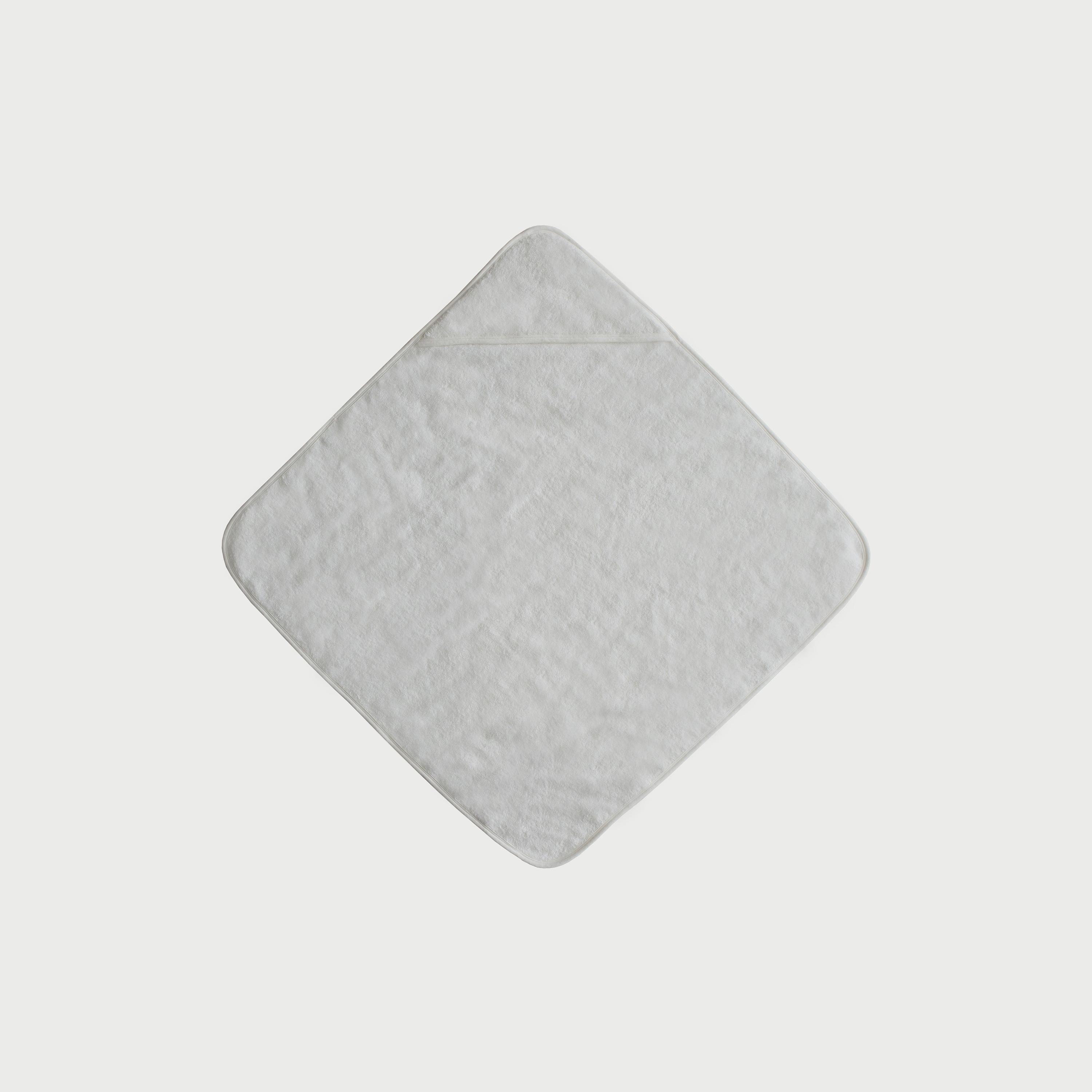 Mushie Hooded Towel Pearl - 77.47 x 77.47 cm-baby-bathandcare-towels-image-1