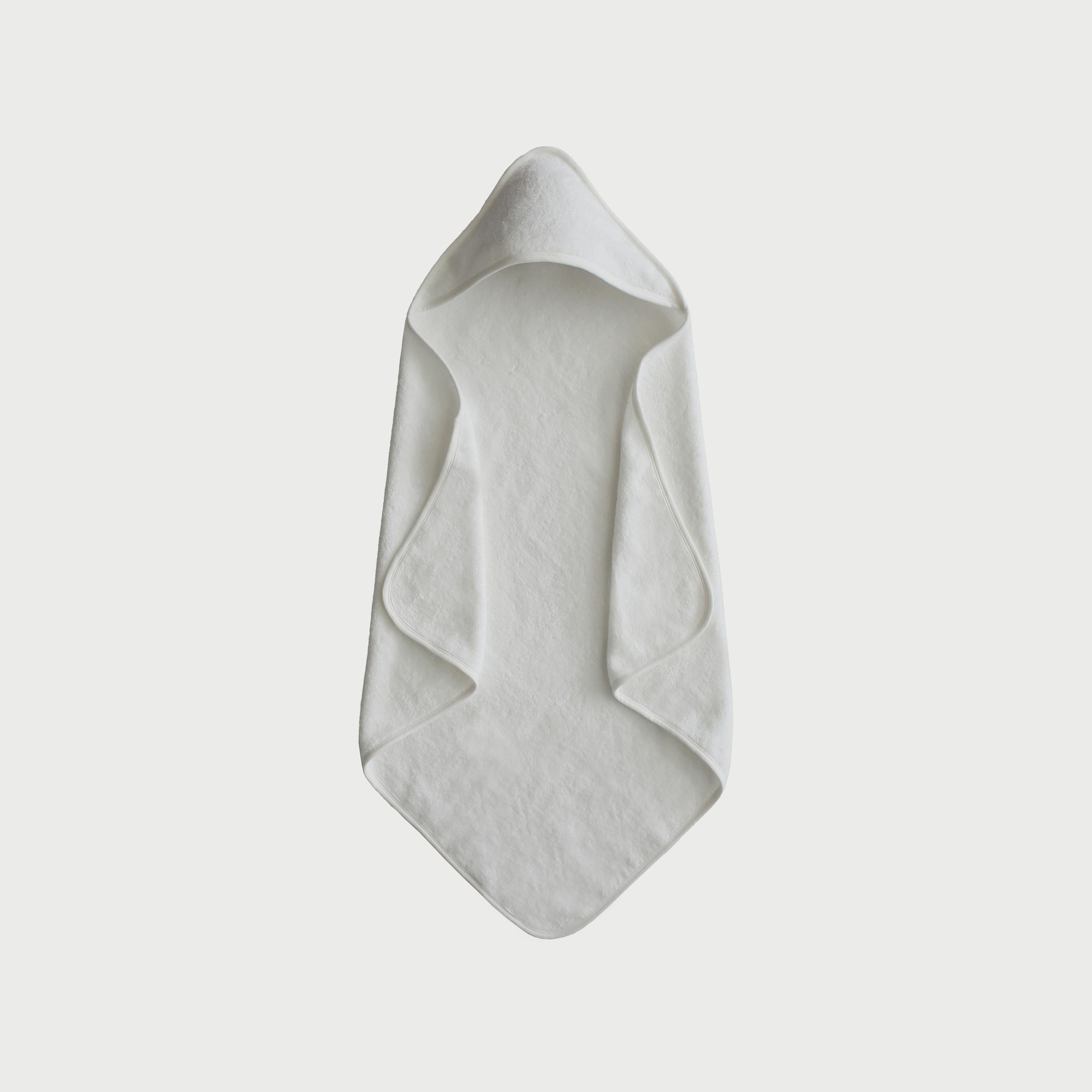 Mushie Hooded Towel Pearl - 77.47 x 77.47 cm-baby-bathandcare-towels-image-2