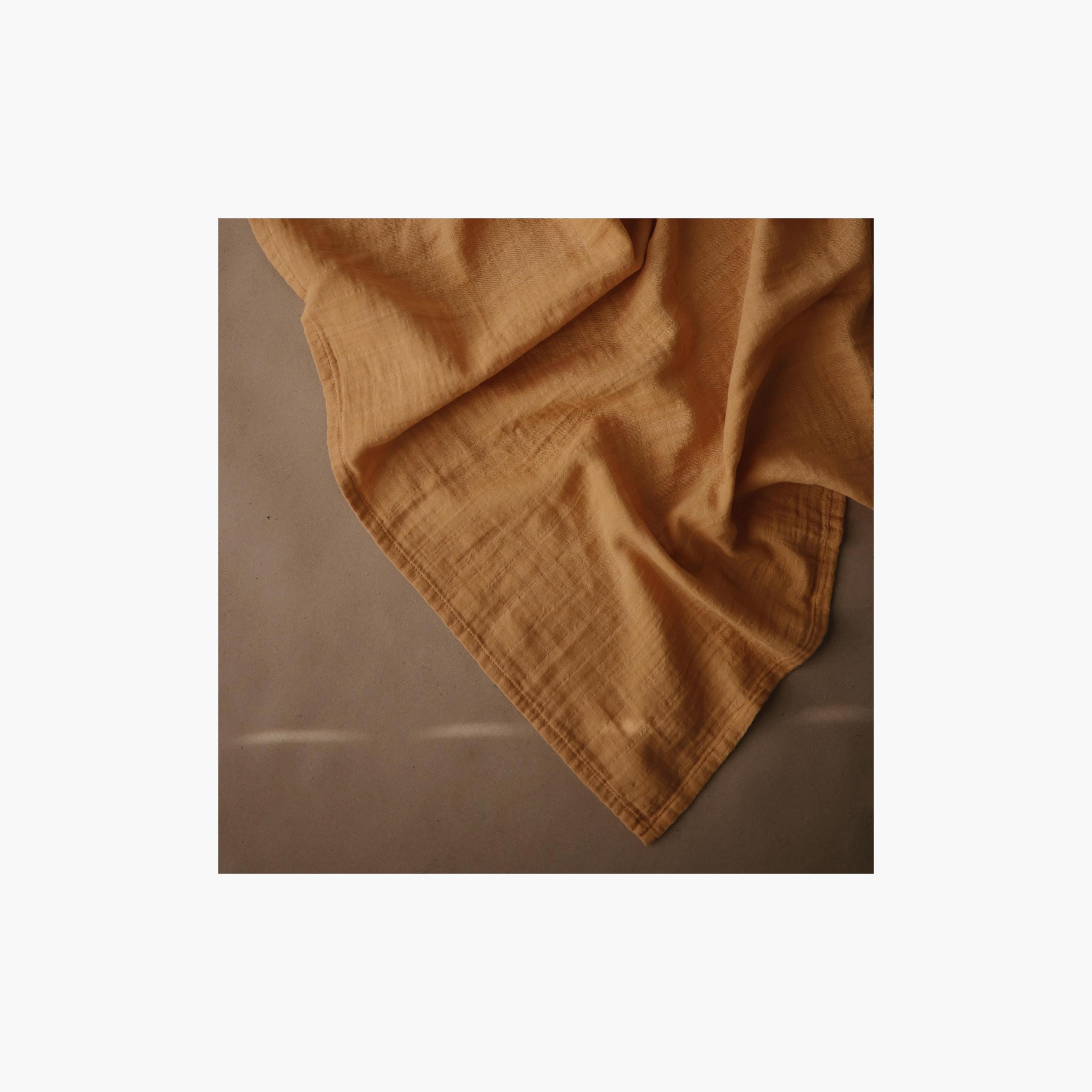 Mushie 3-Piece Muslin Cloth Fall Yellow - 58.42 x 59.69 cm-baby-bathandcare-towels-image-2