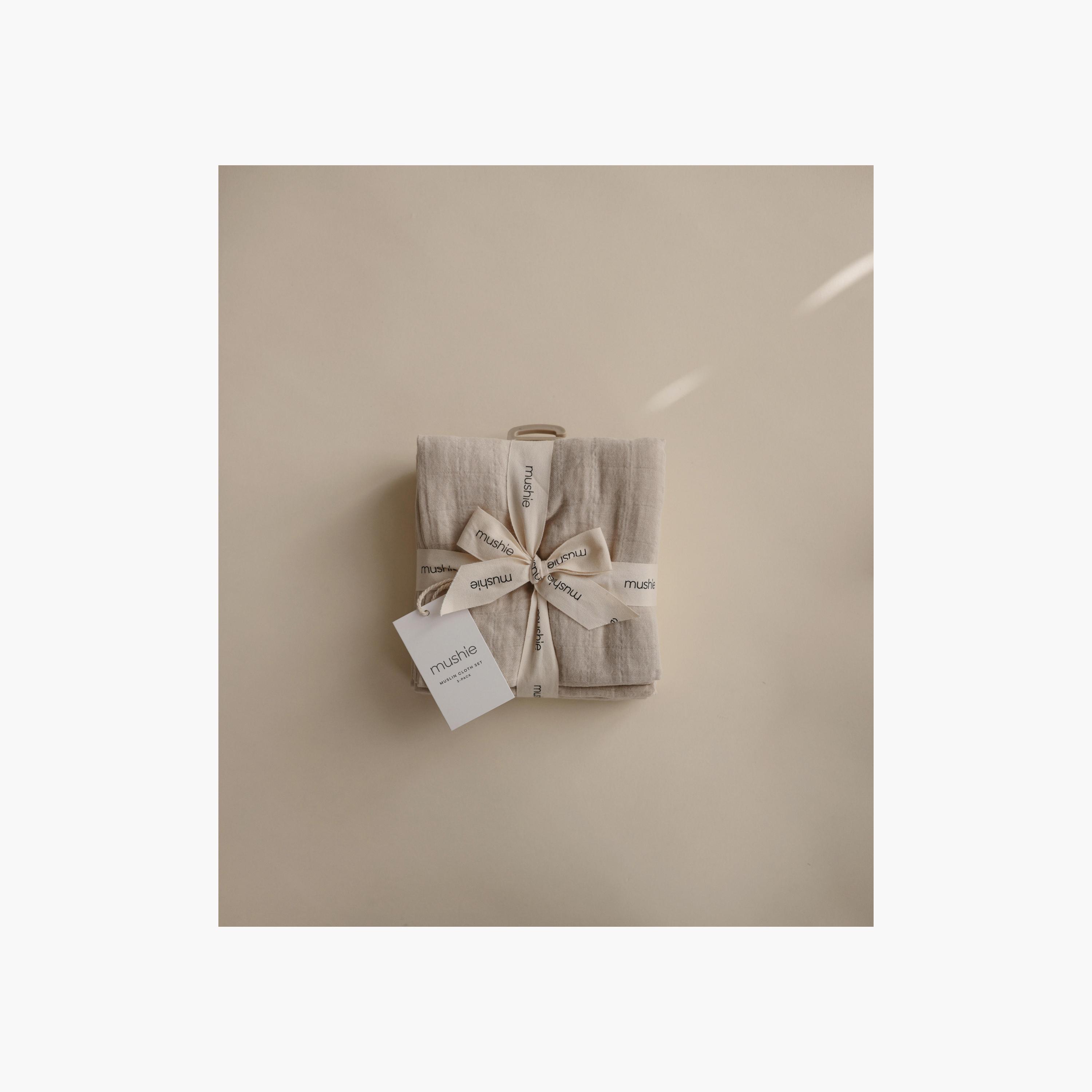 Mushie 3-Piece Muslin Cloth Natural - 58.42 x 59.69 cm-baby-bathandcare-towels-image-2