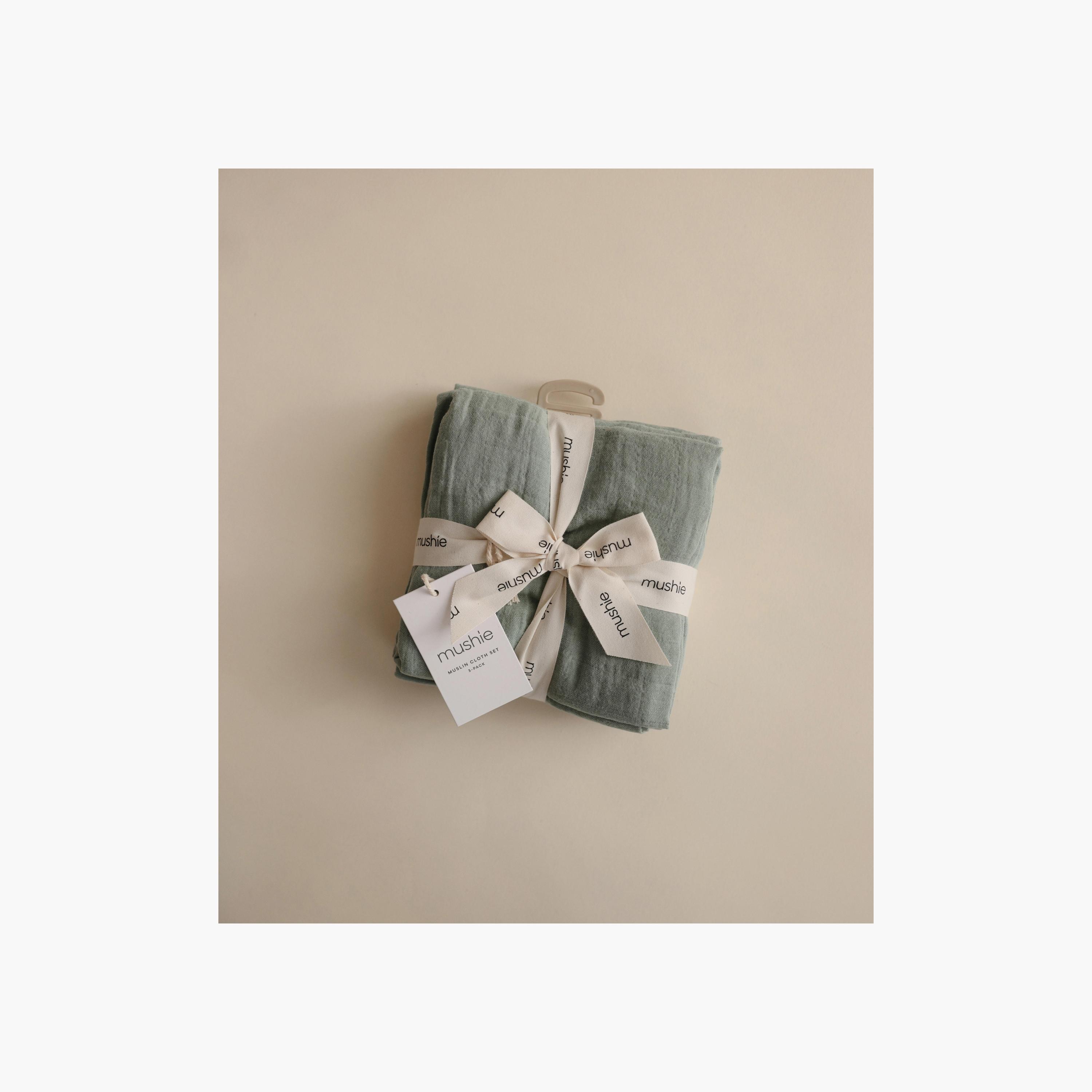 قماش موسلين 3 قطع من موشي - أخضر روماني - 58.42x59.69 سم-baby-bathandcare-towels-image-3