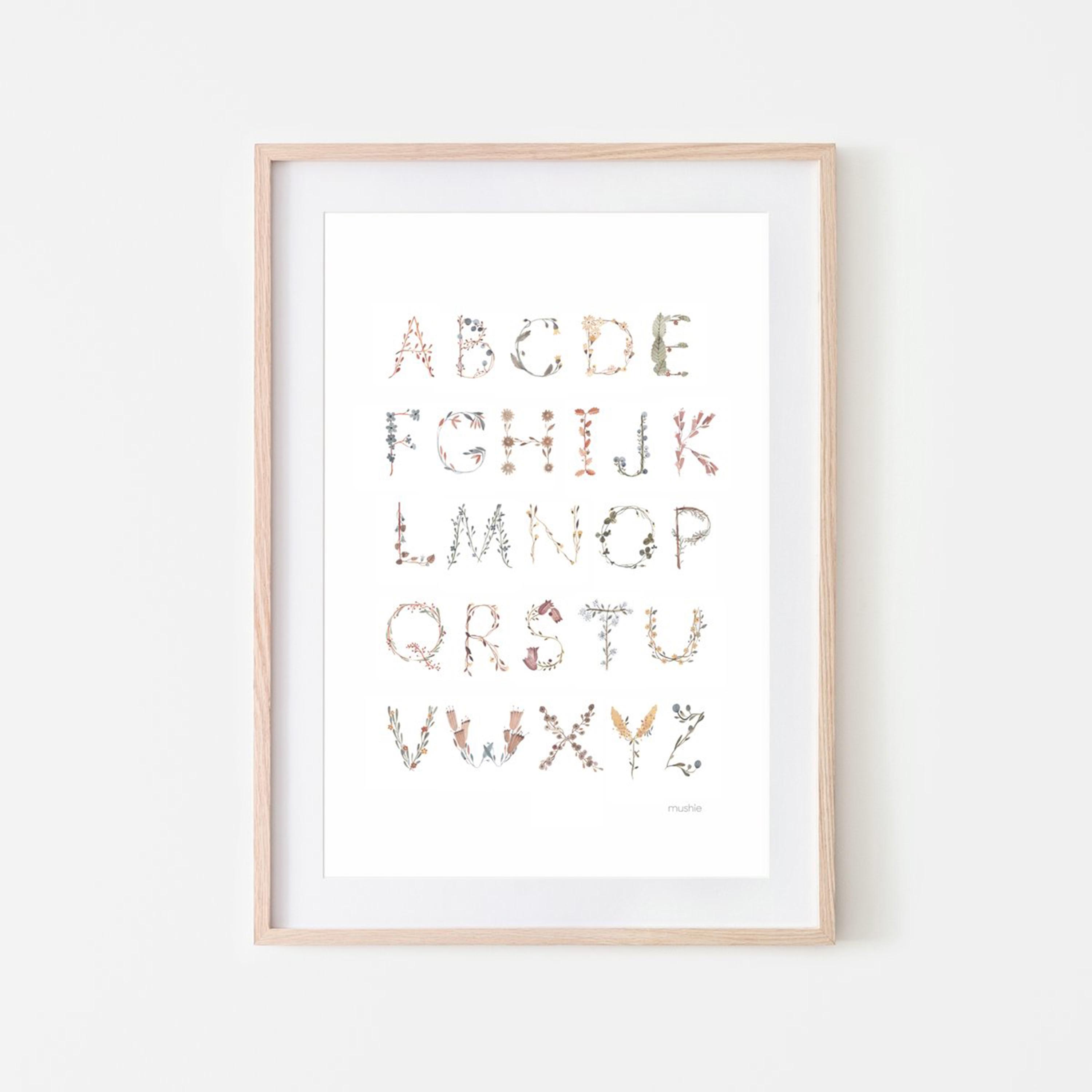 Mushie Poster Medium Alphabet International-baby-nursery-roomdecor-image-1