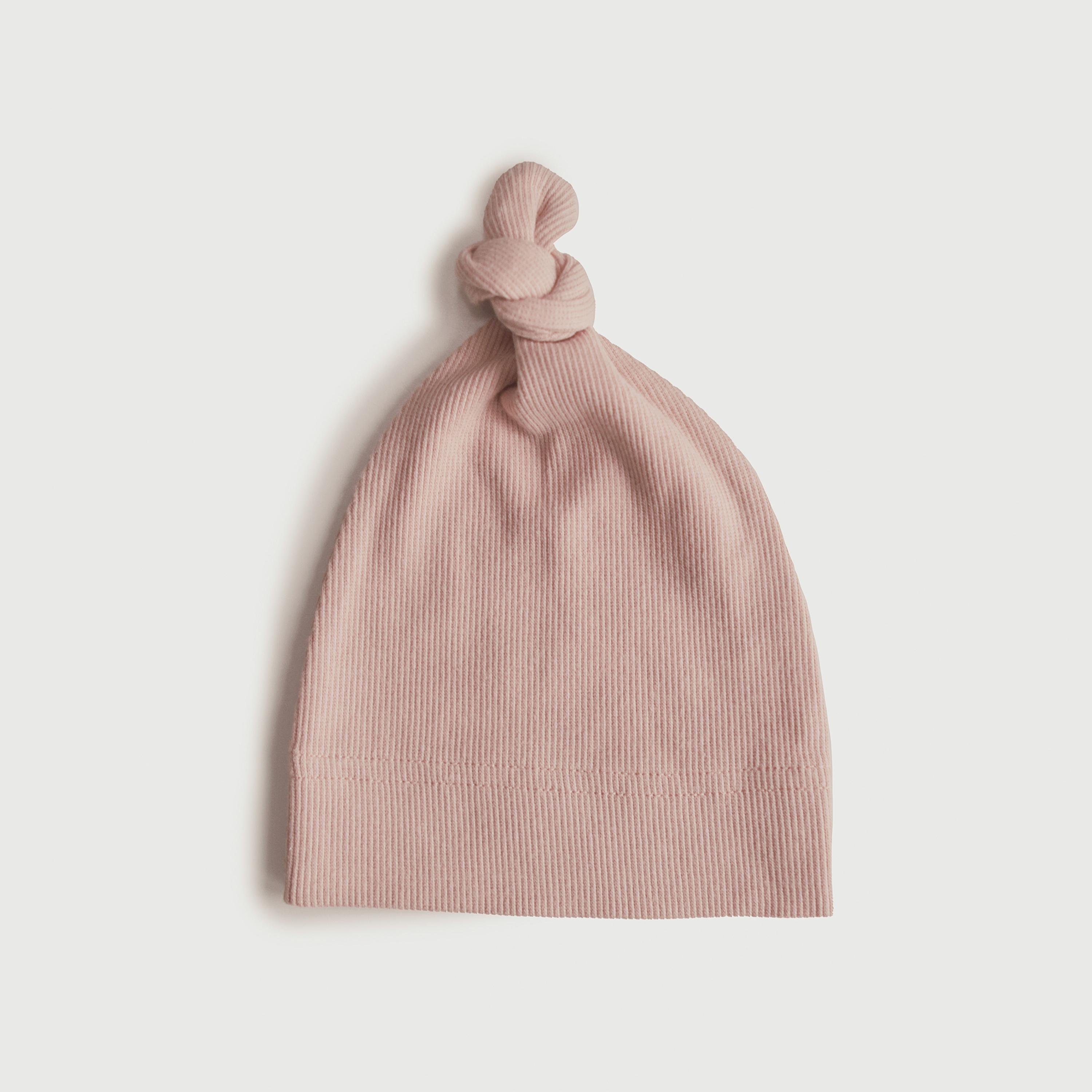 Mushie Ribbed Knotted Baby Beanie Ivory-baby-boys-accessories-caps-image-2