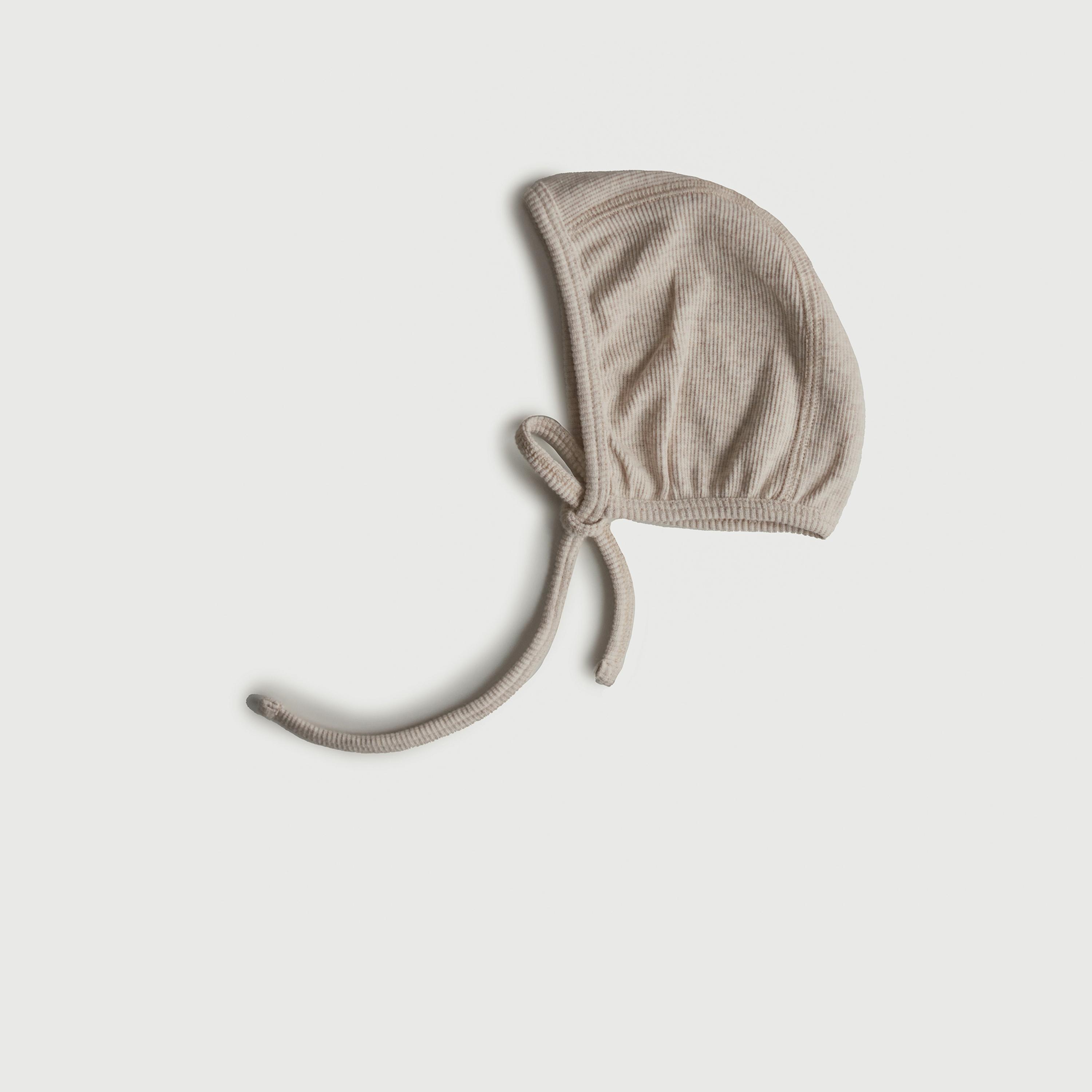 غطاء رأس للأطفال معقود مضلع من موشي، مزيج البيج-baby-boys-accessories-caps-image-1