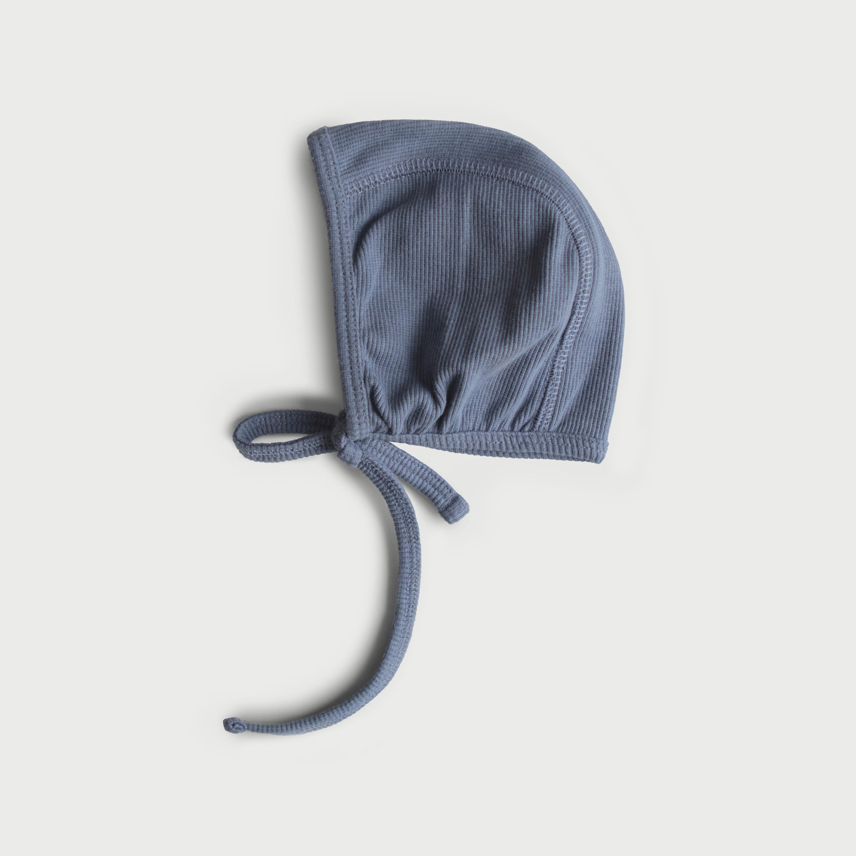 Mushie Ribbed Knotted Baby Bonnet Tradewinds-baby-boys-accessories-caps-image-1