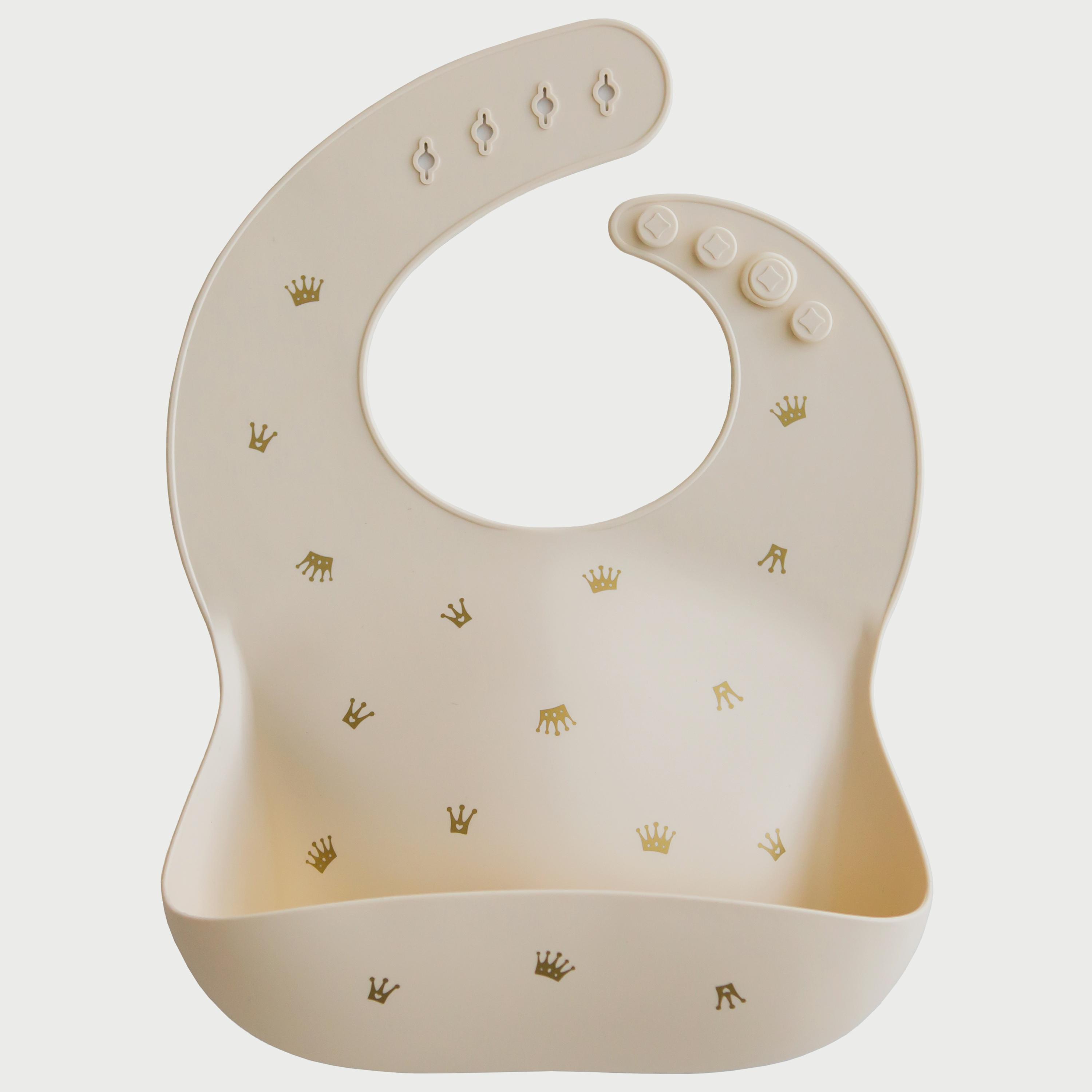 Mushie Silicone Bib Crowns-baby-feeding-bibs-image-1