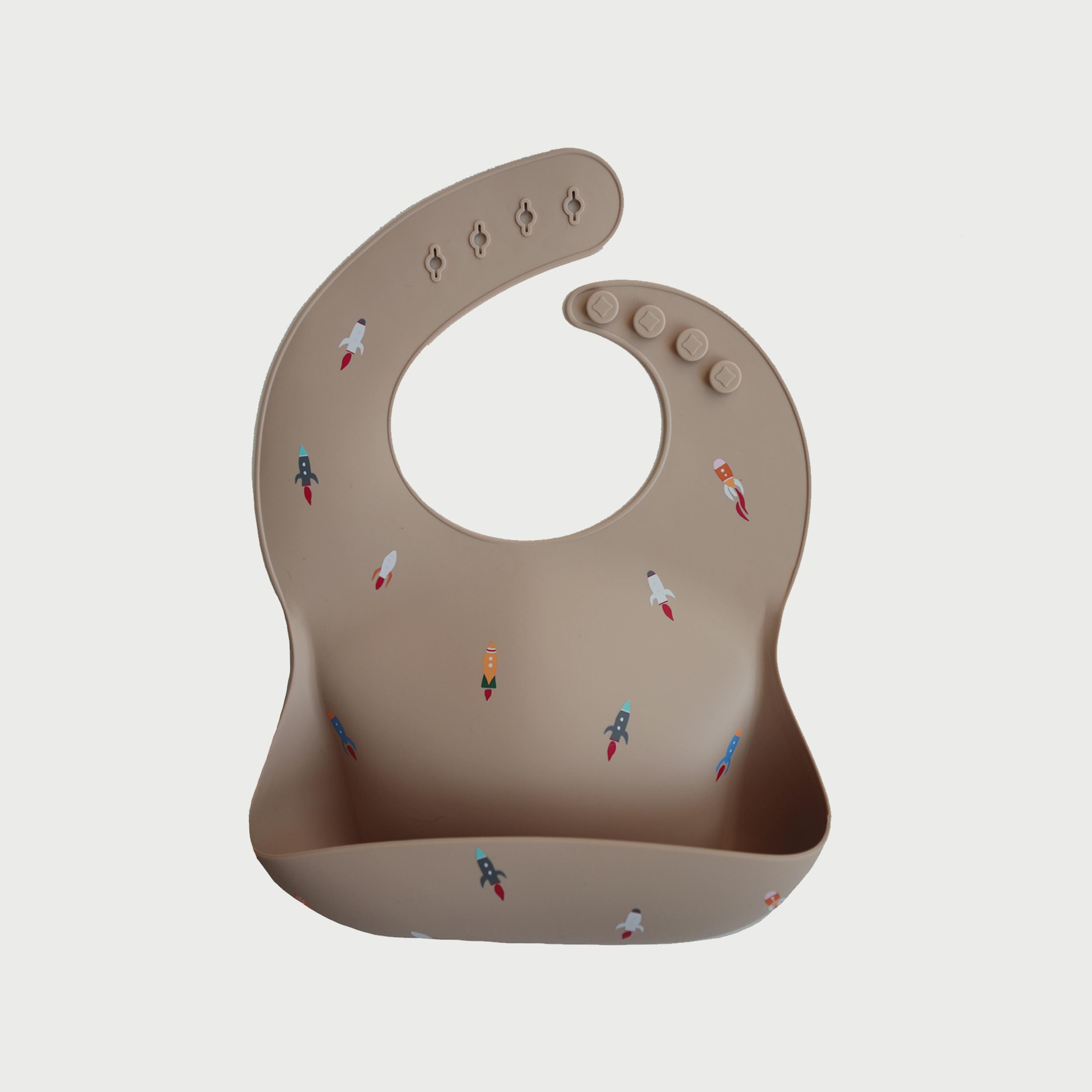 Mushie Silicone Bib Rocket-baby-feeding-bibs-image-1