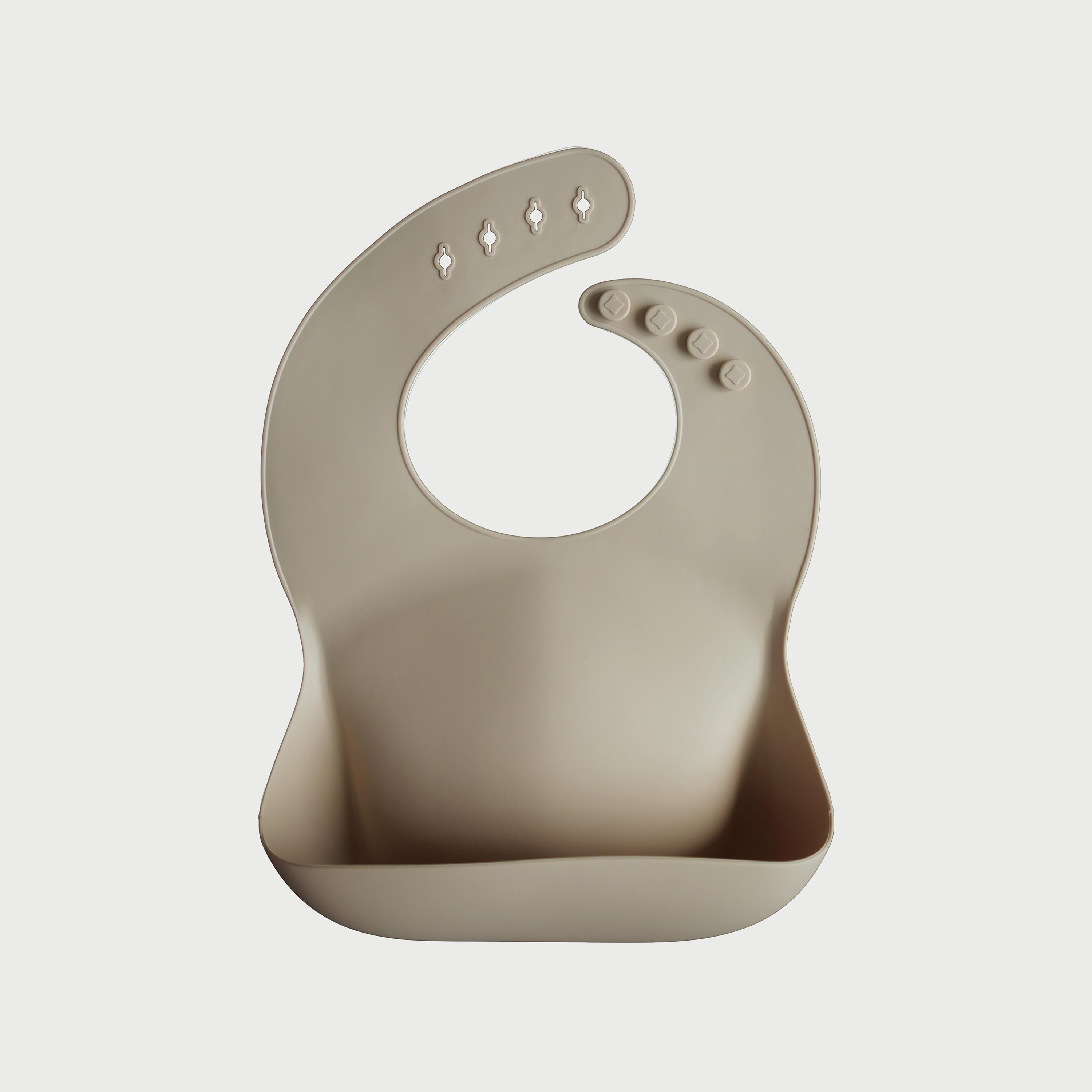 Mushie Silicone Bib Shifting Sand-baby-feeding-bibs-image-1