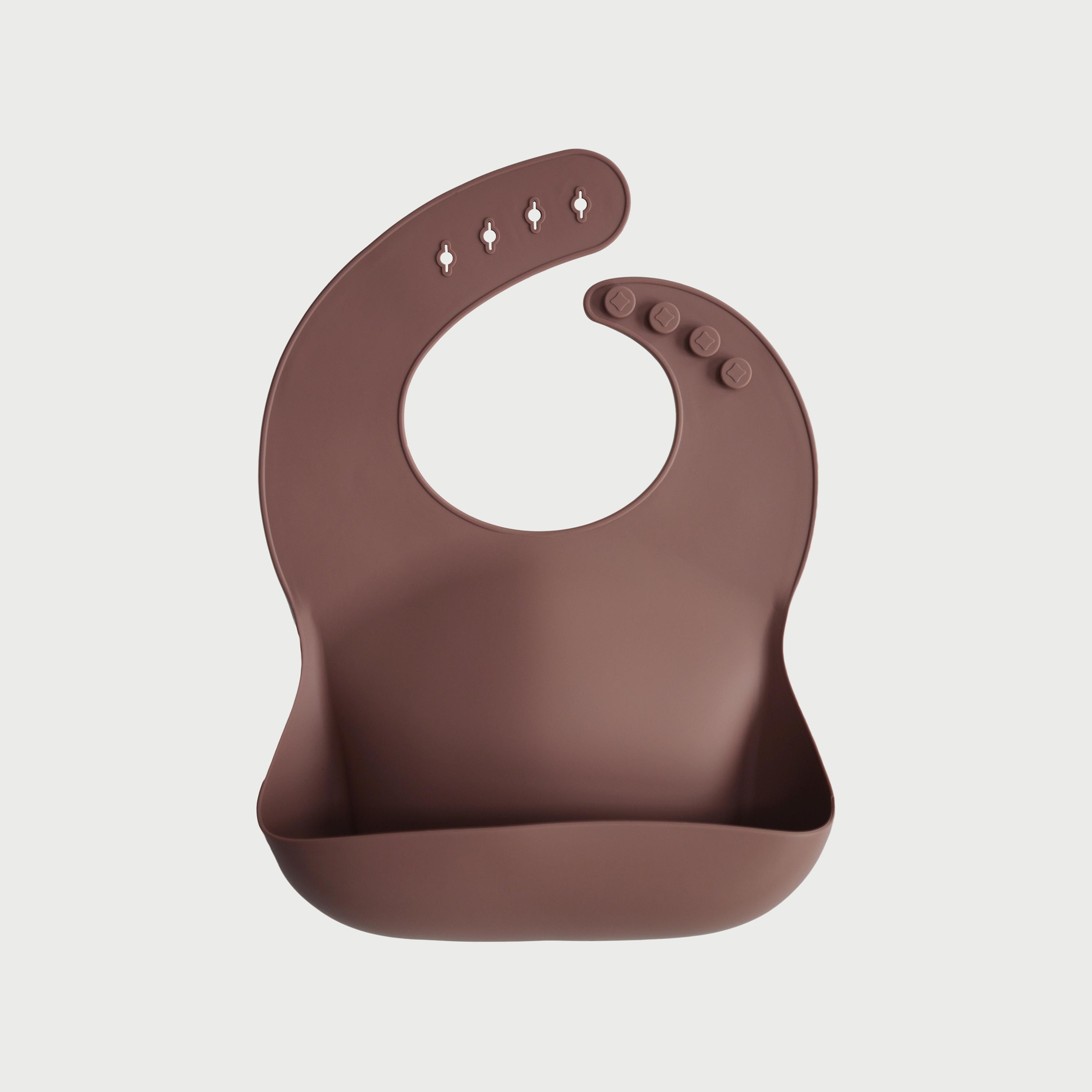 Mushie Silicone Bib Woodchuck-baby-feeding-bibs-image-1