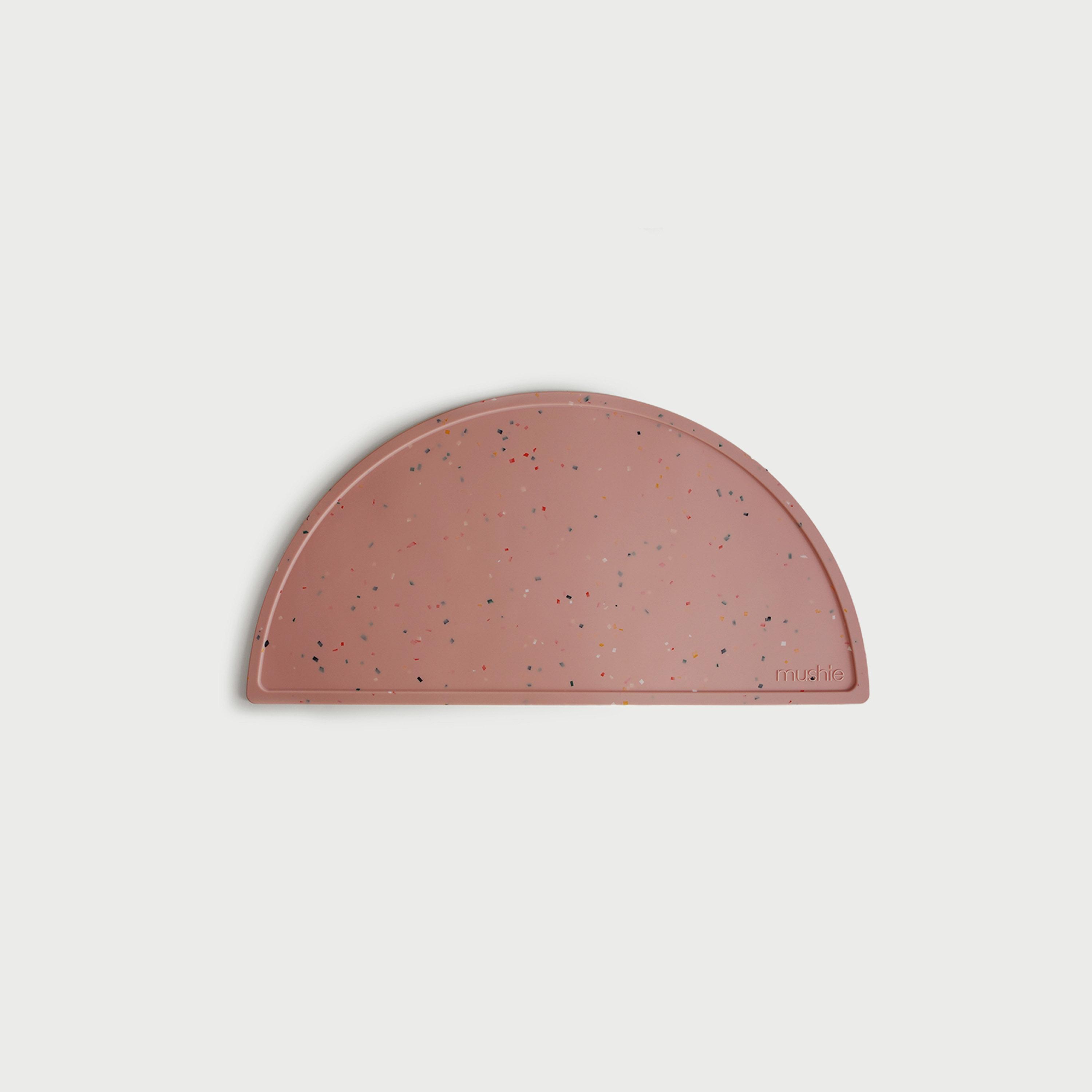 Mushie Silicone Mat Powder Pink Confetti-baby-feeding-mealtimeessentials-image-1