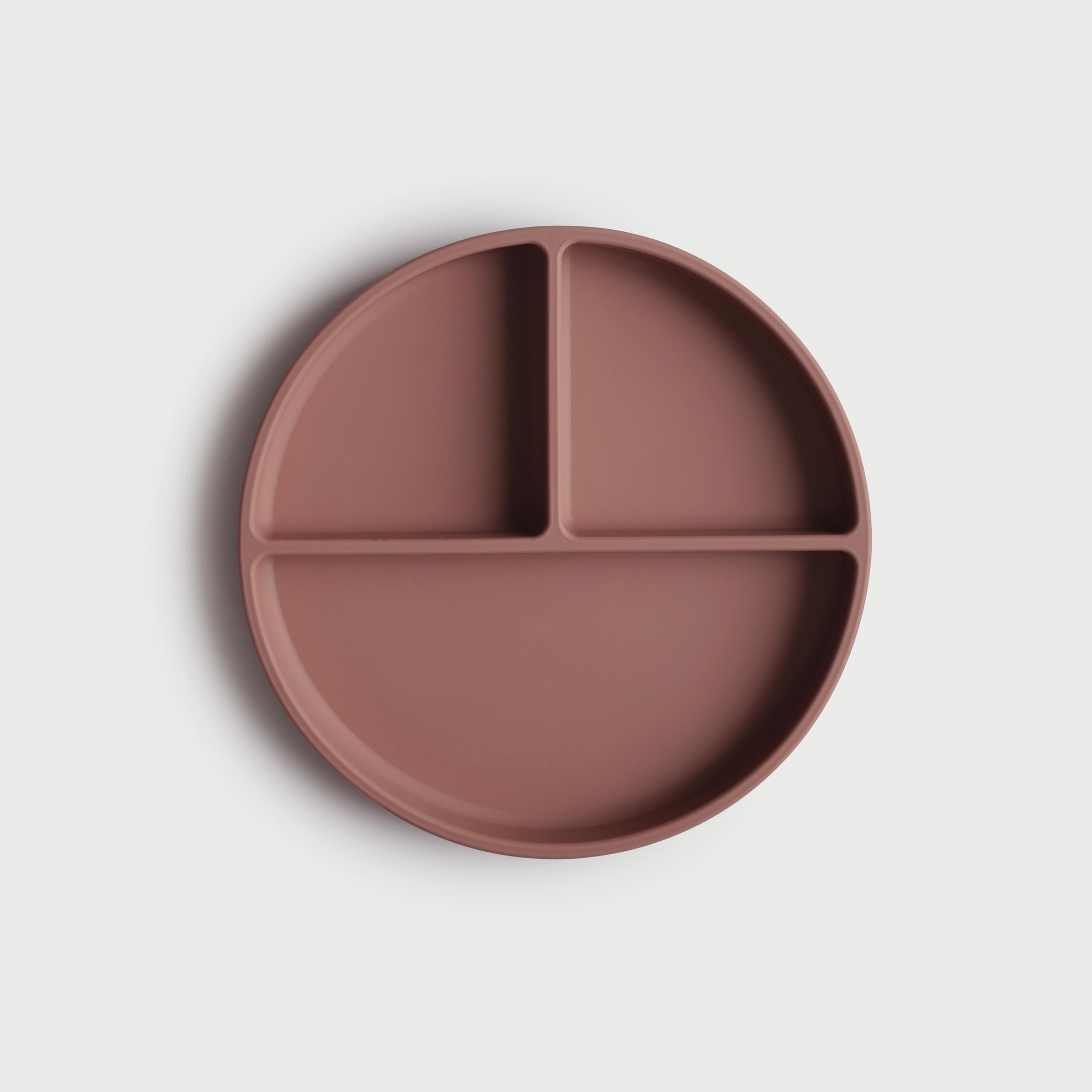 Mushie Silicone Plate Cloudy Mauve-baby-feeding-mealtimeessentials-image-1