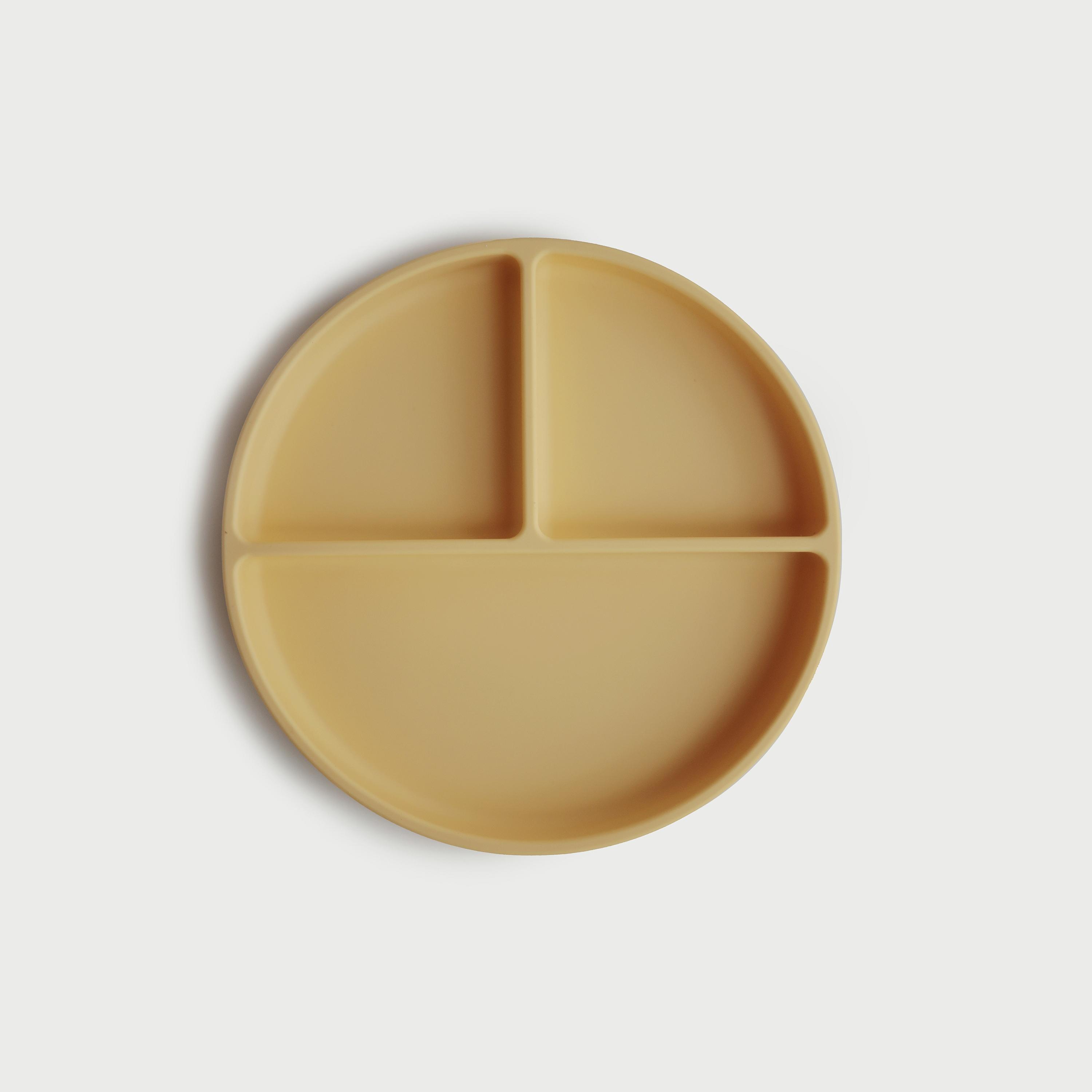 Mushie Silicone Plate Pale Daffodil-baby-feeding-mealtimeessentials-image-1