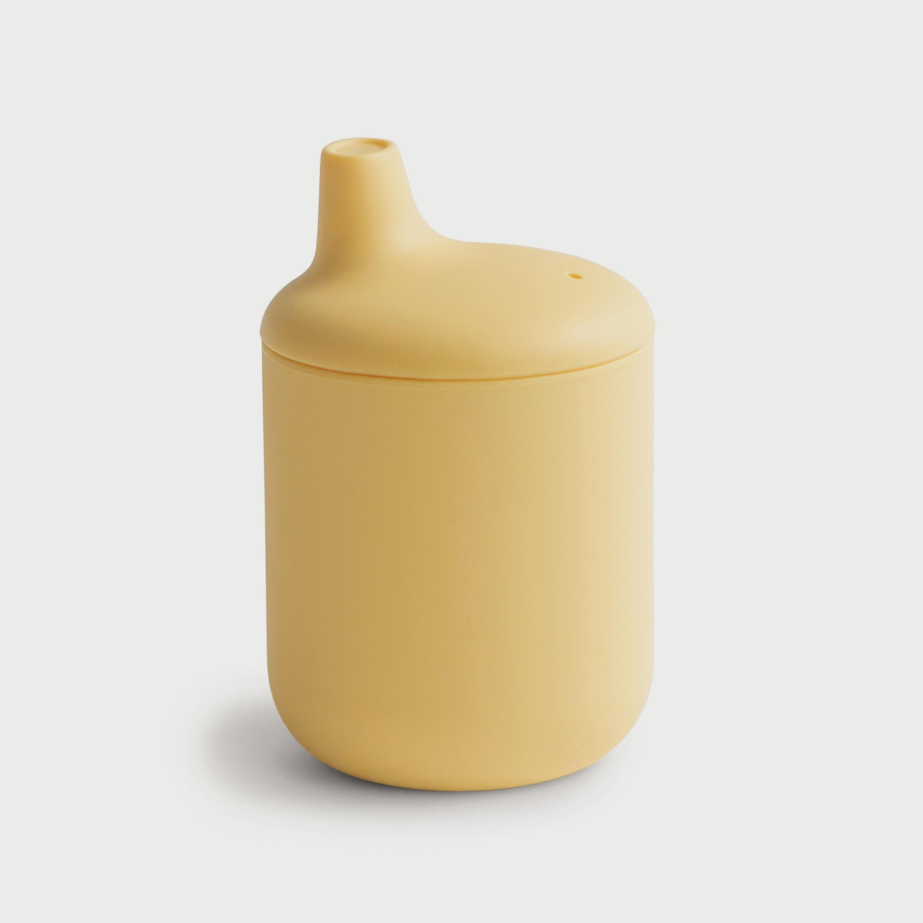 Mushie Silicone Sippy Cup Pale Daffodil-baby-feeding-mealtimeessentials-image-1
