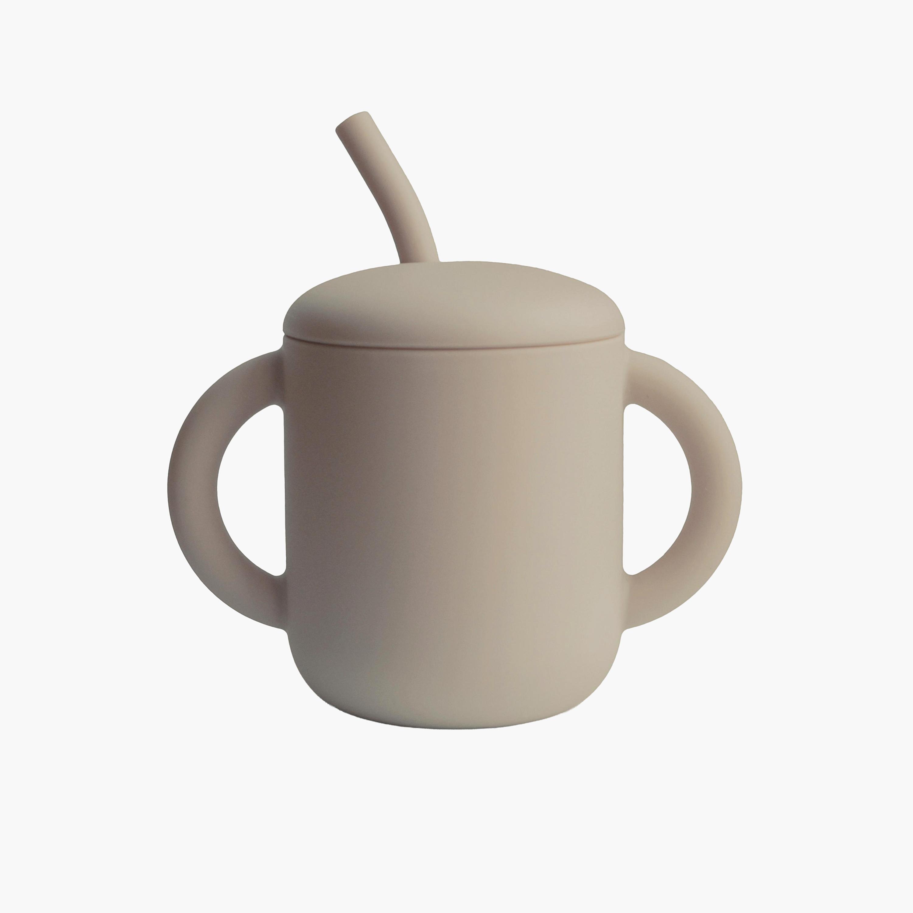 Mushie Silicone Training Cup + Straw Shifting Sand-baby-feeding-mealtimeessentials-image-1