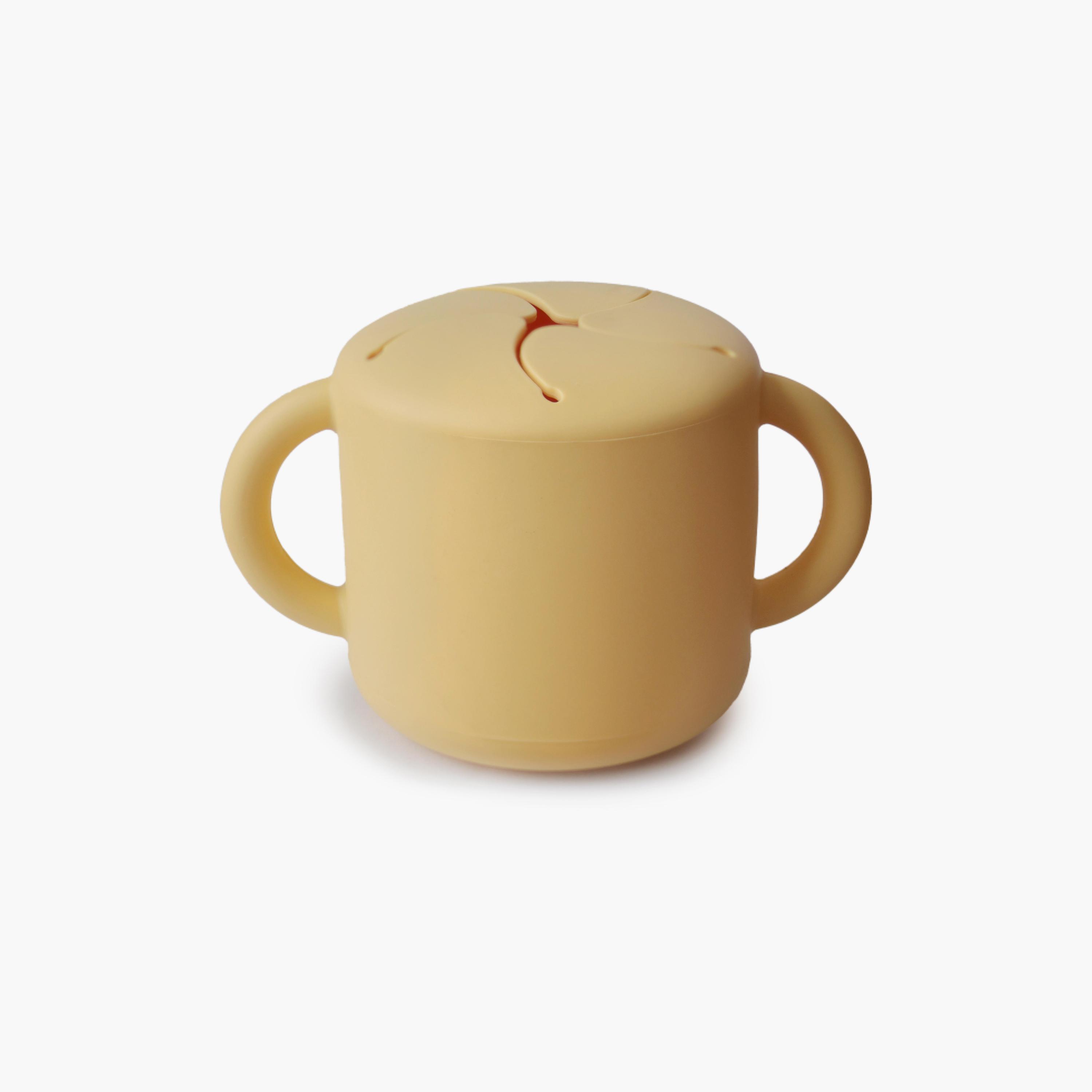 Mushie Snack Cup Pale Daffodil-baby-feeding-mealtimeessentials-image-1