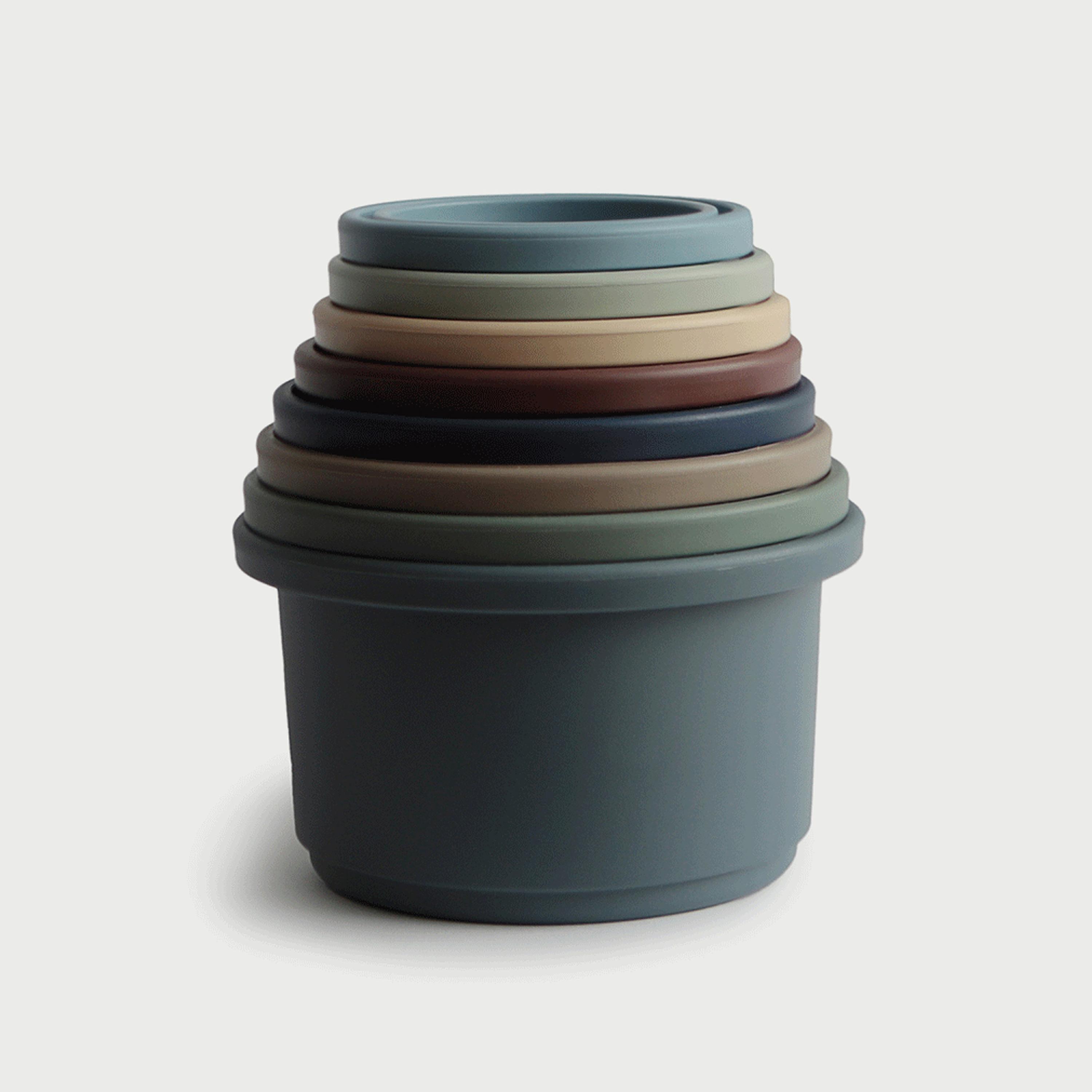 Mushie Stacking Cups Forest-toys-preschool-image-1